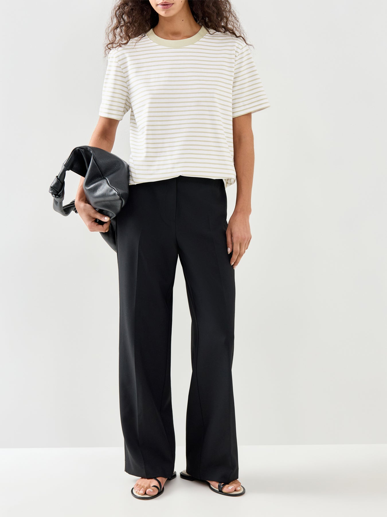 Striped Boxy T-Shirt Neutral