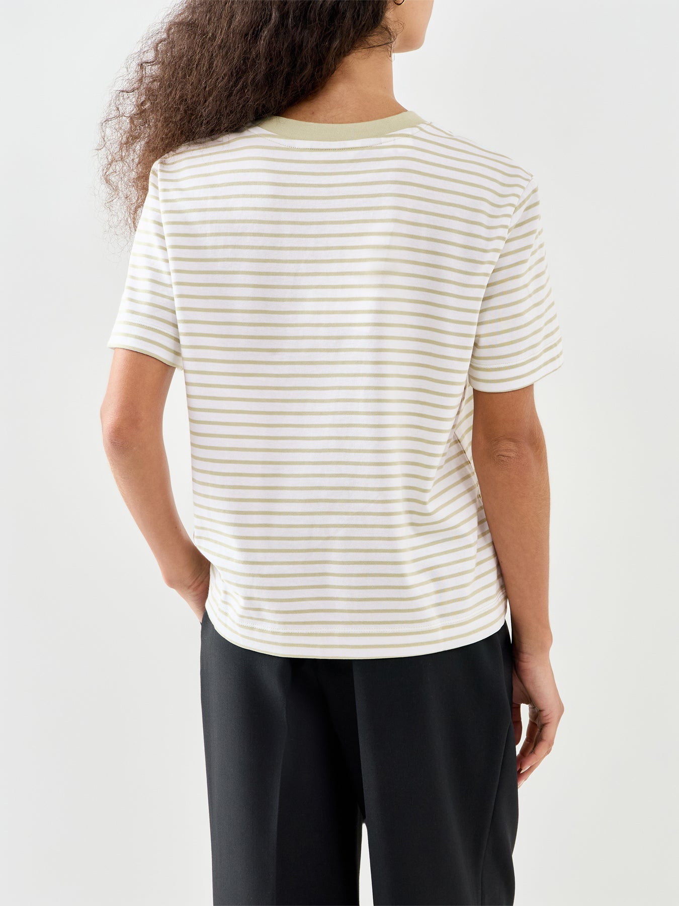 Striped Boxy T-Shirt Neutral