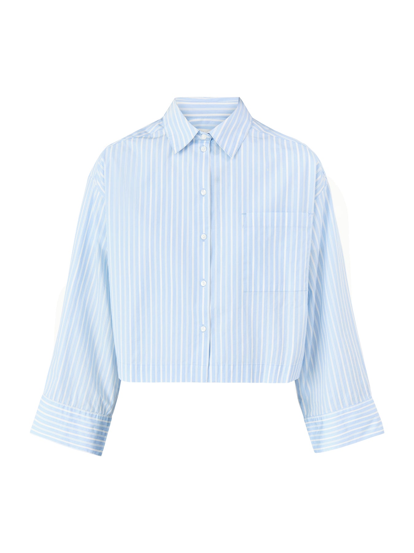 Cropped Boxy Shirt Blue