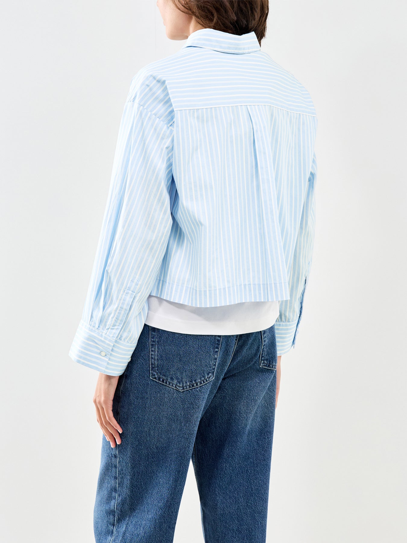 Cropped Boxy Shirt Blue