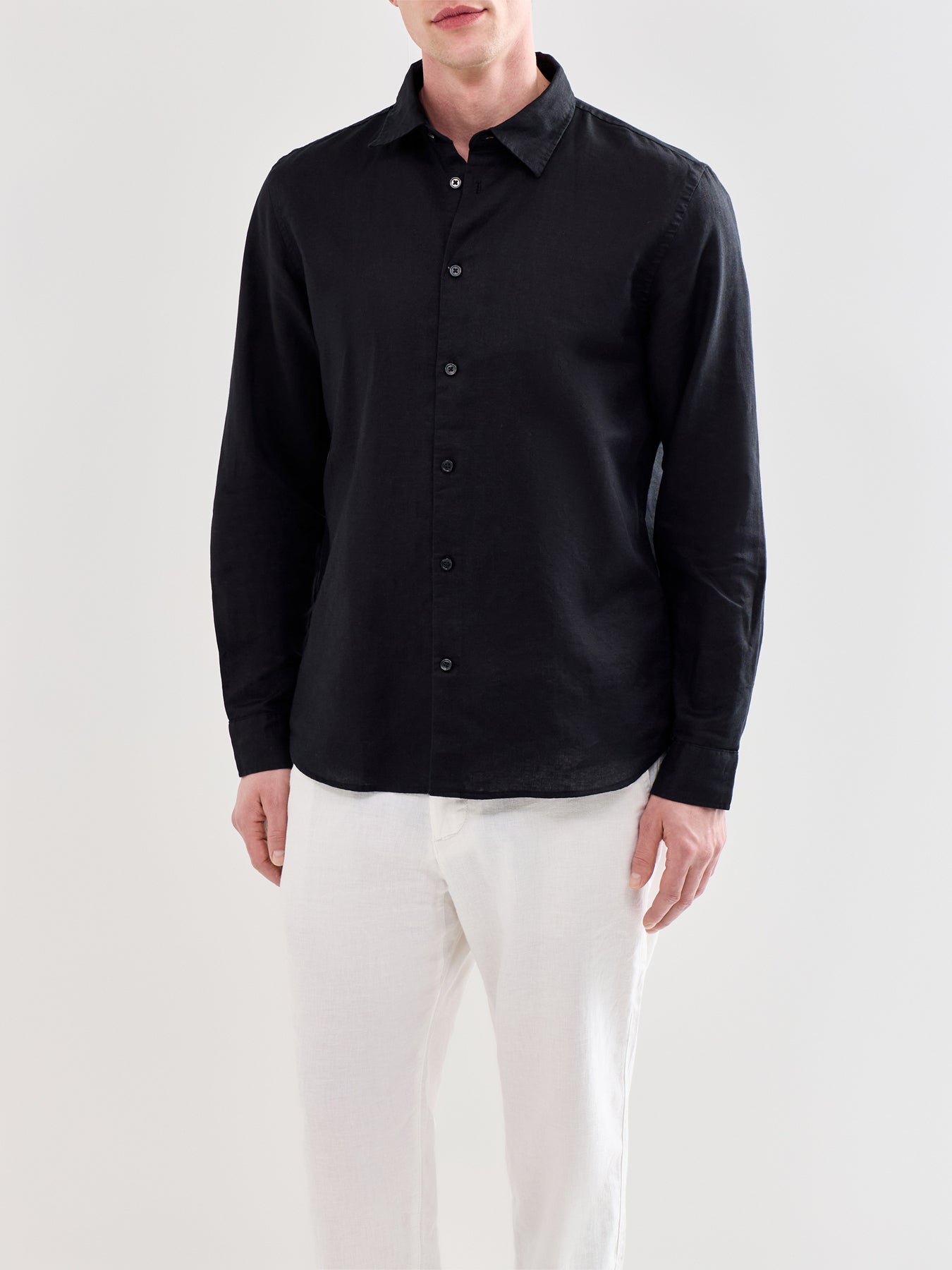 Clay Linen Blend Shirt Black