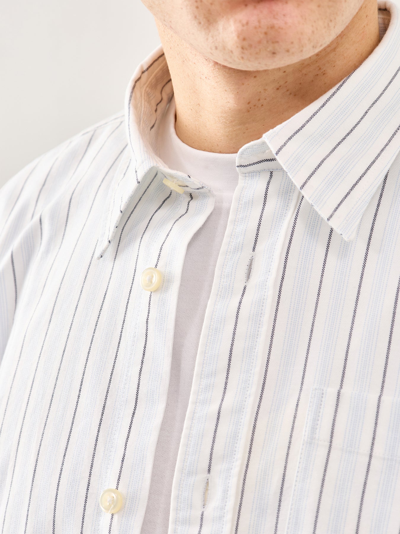Sander Relaxed Oxford Shirt White Stripe