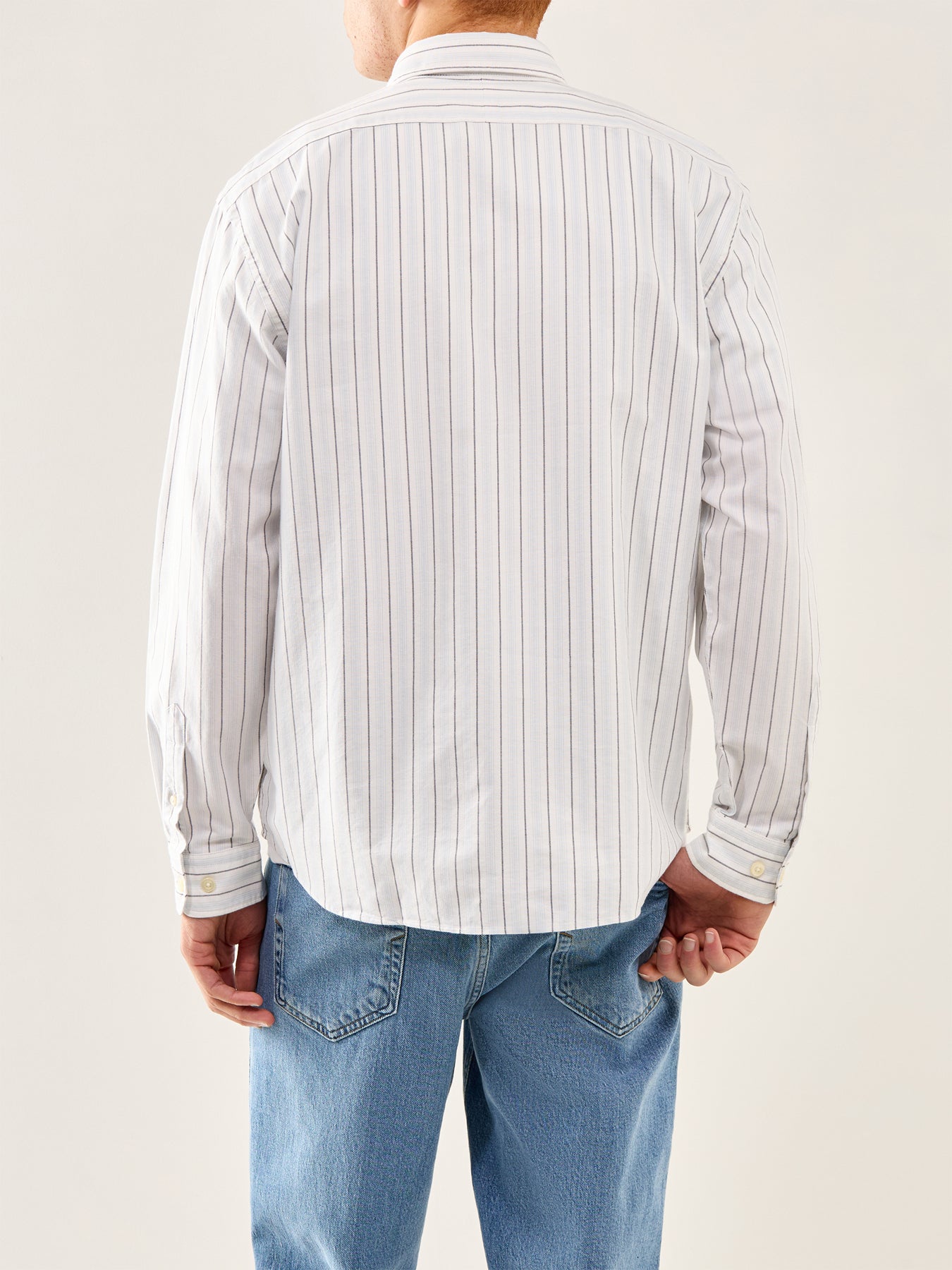 Sander Relaxed Oxford Shirt White Stripe