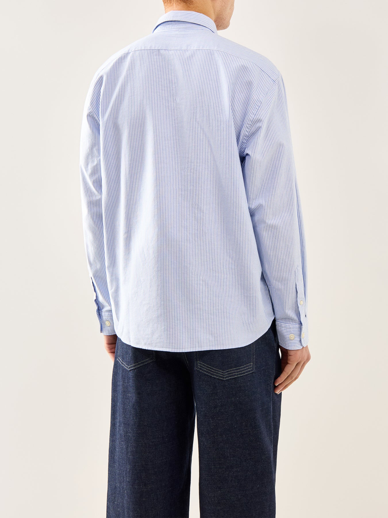Sander Relaxed Oxford Shirt Blue Stripe