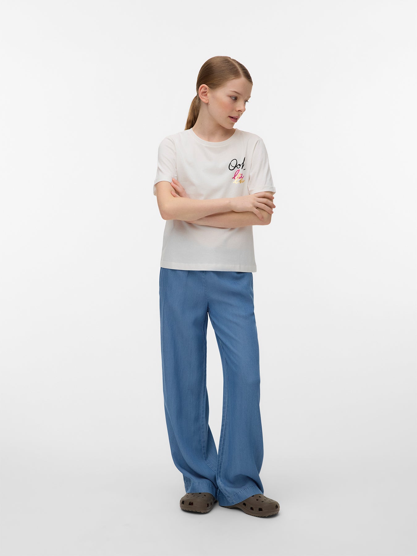 Kids' TENCEL™ Loose Denim Trousers Blue
