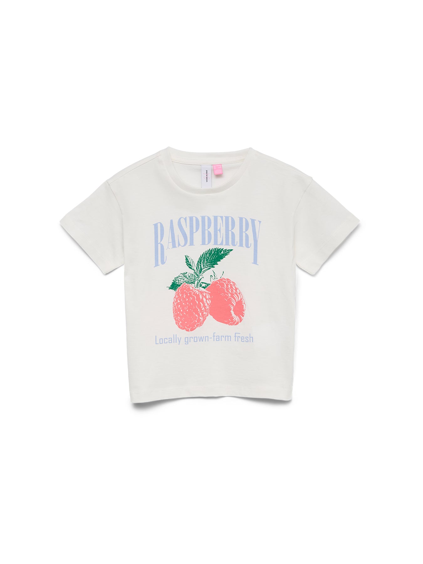 Kids’ Cat Print Short Sleeve T-Shirt White