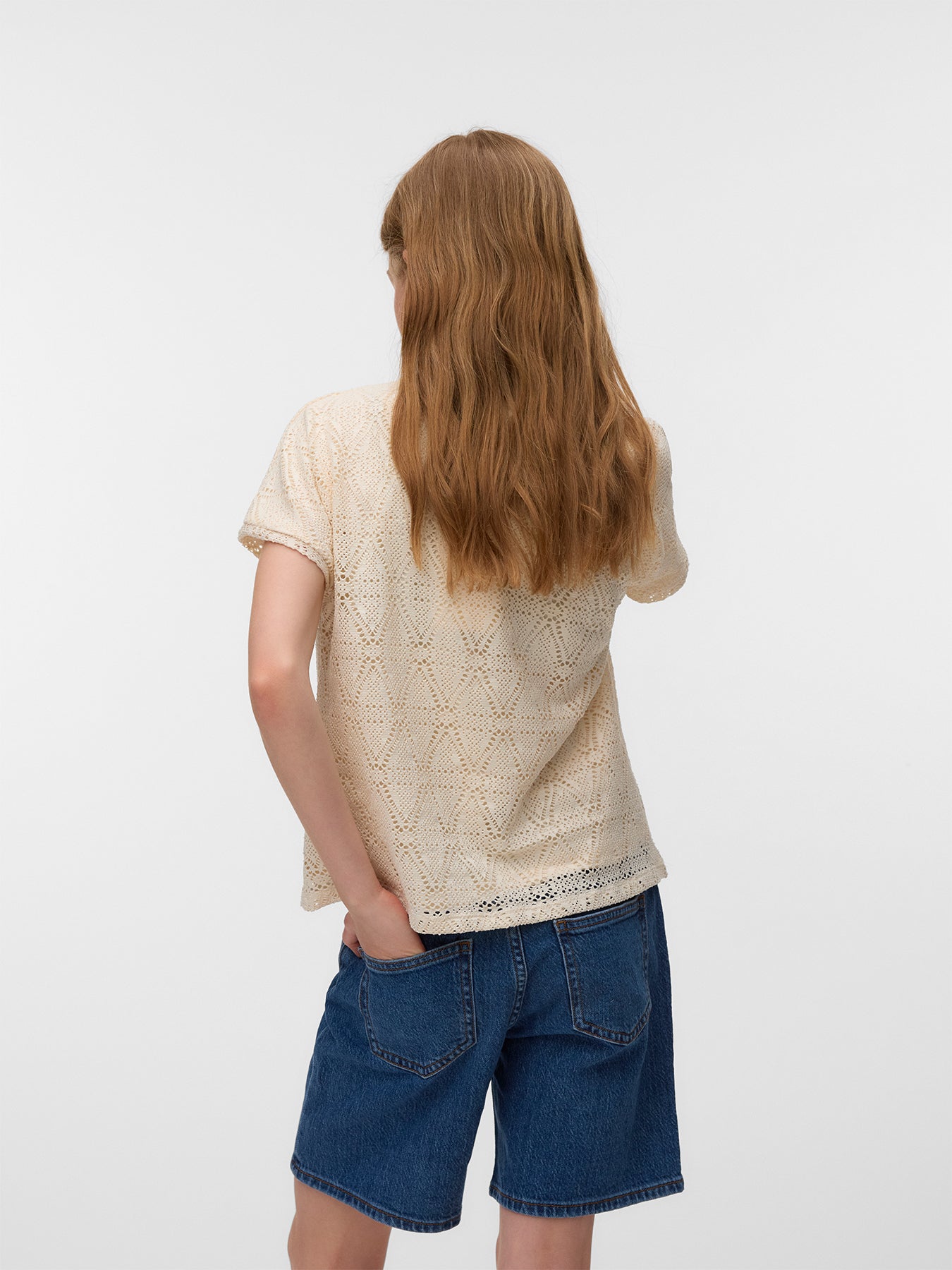 Kids’ Maya Ava Short Sleeve Top Cream