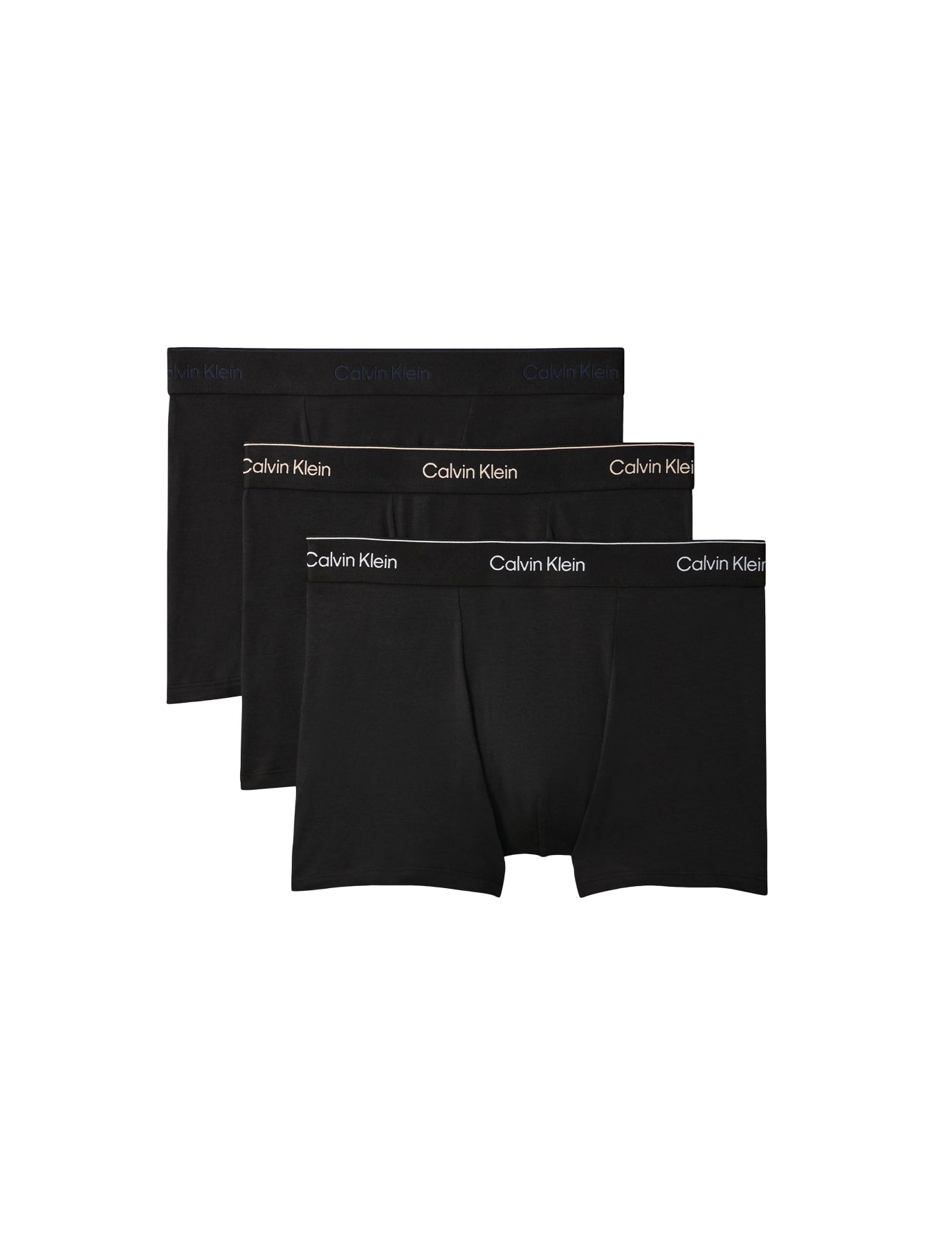 Icon Cotton Relaxed Fit Trunks 3 Pack Black