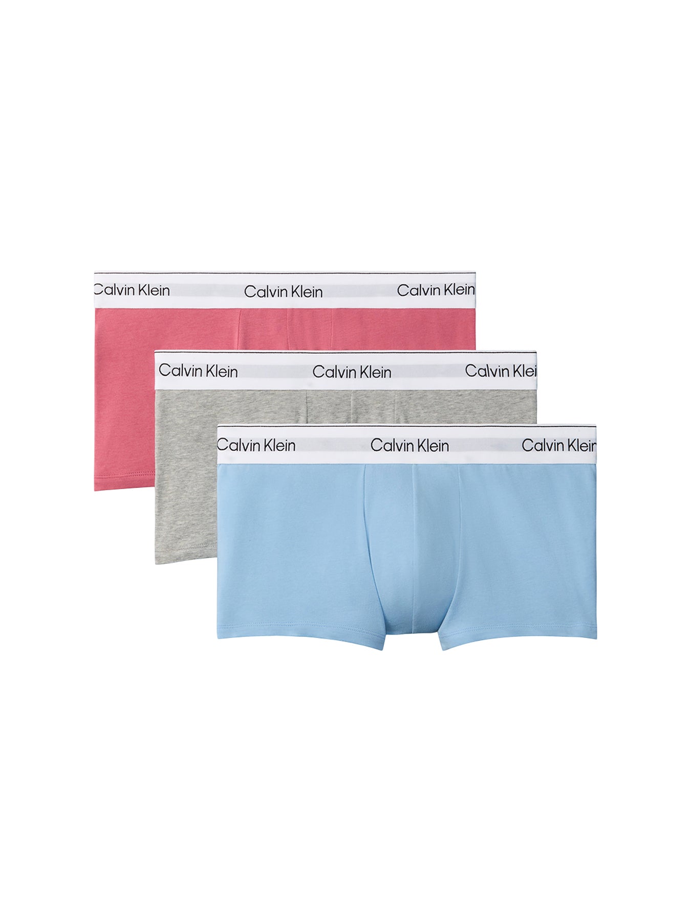 Icon Cotton Low Rise Trunks 3 Pack Blue
