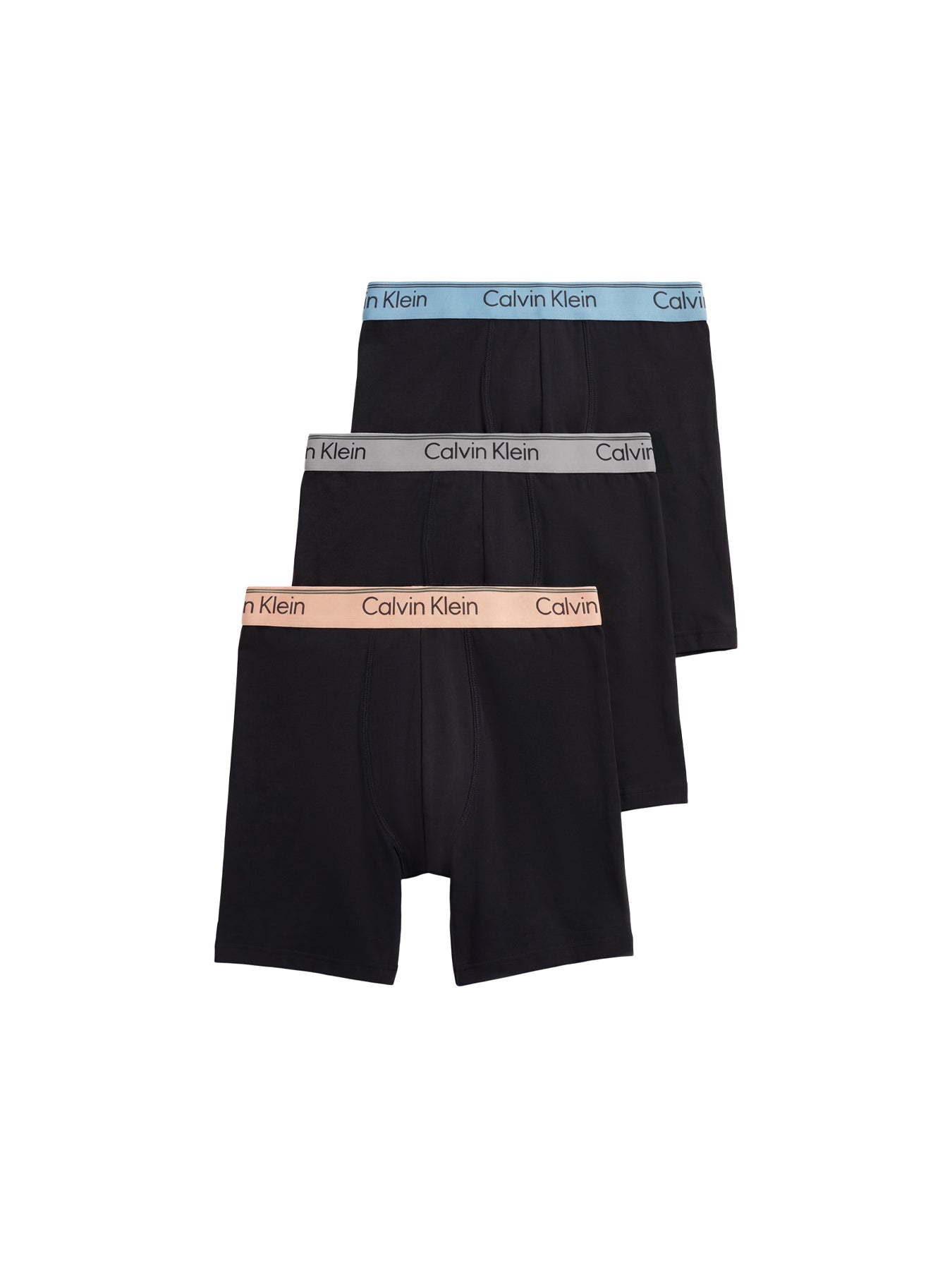 Microfiber Stretch Boxer Briefs Three Pack Black