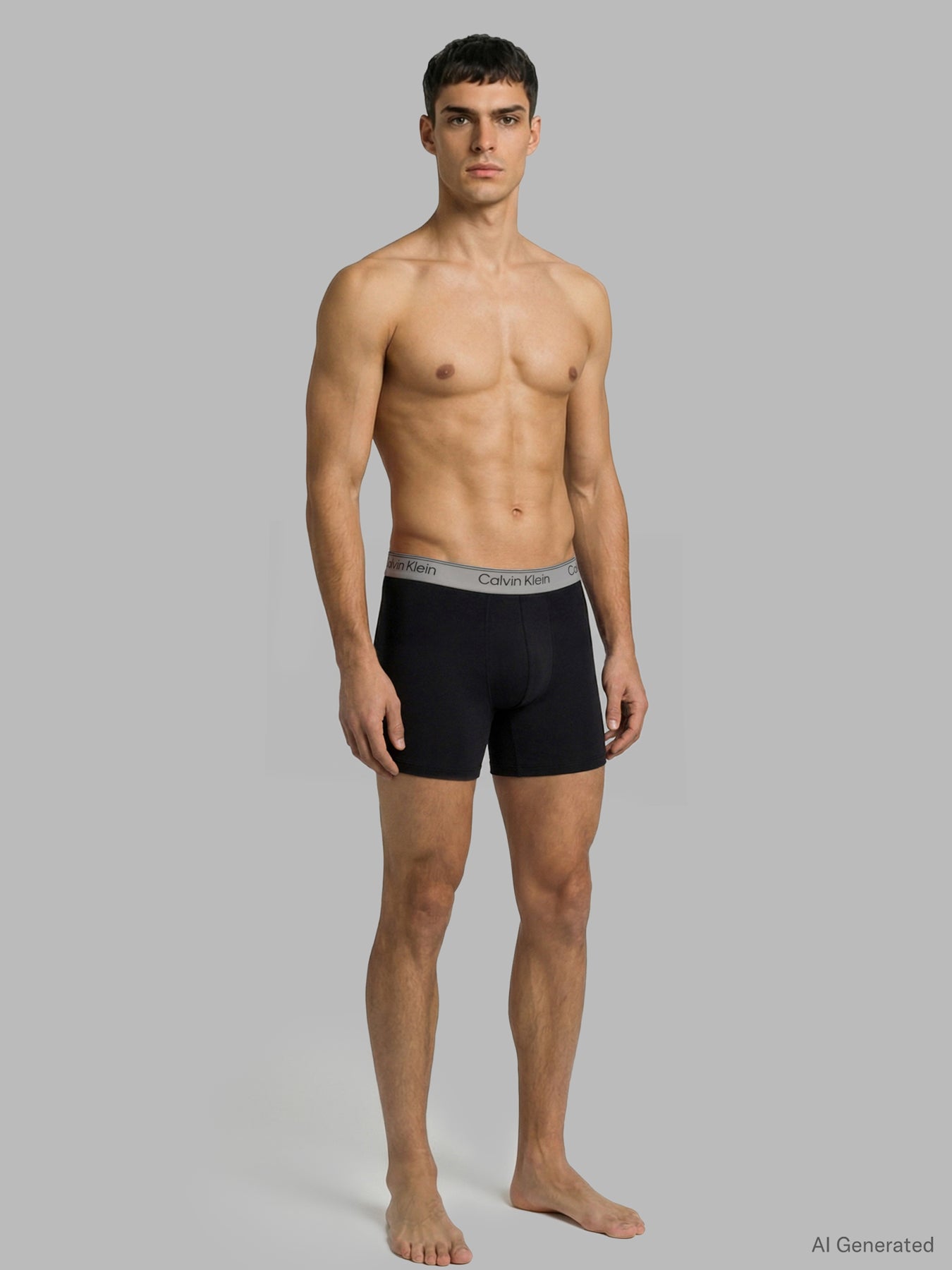 Microfiber Stretch Boxer Briefs Three Pack Black