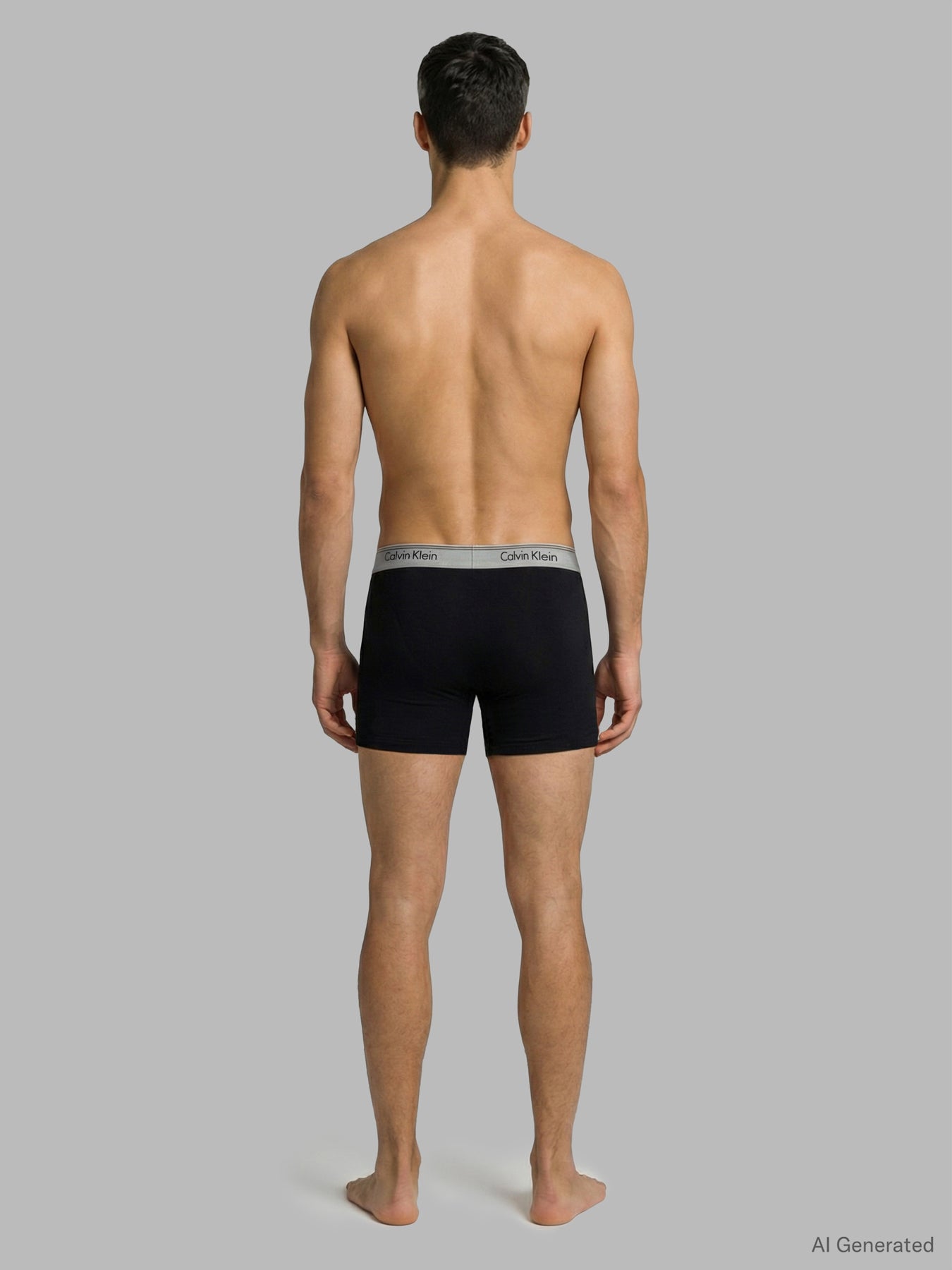 Microfiber Stretch Boxer Briefs Three Pack Black