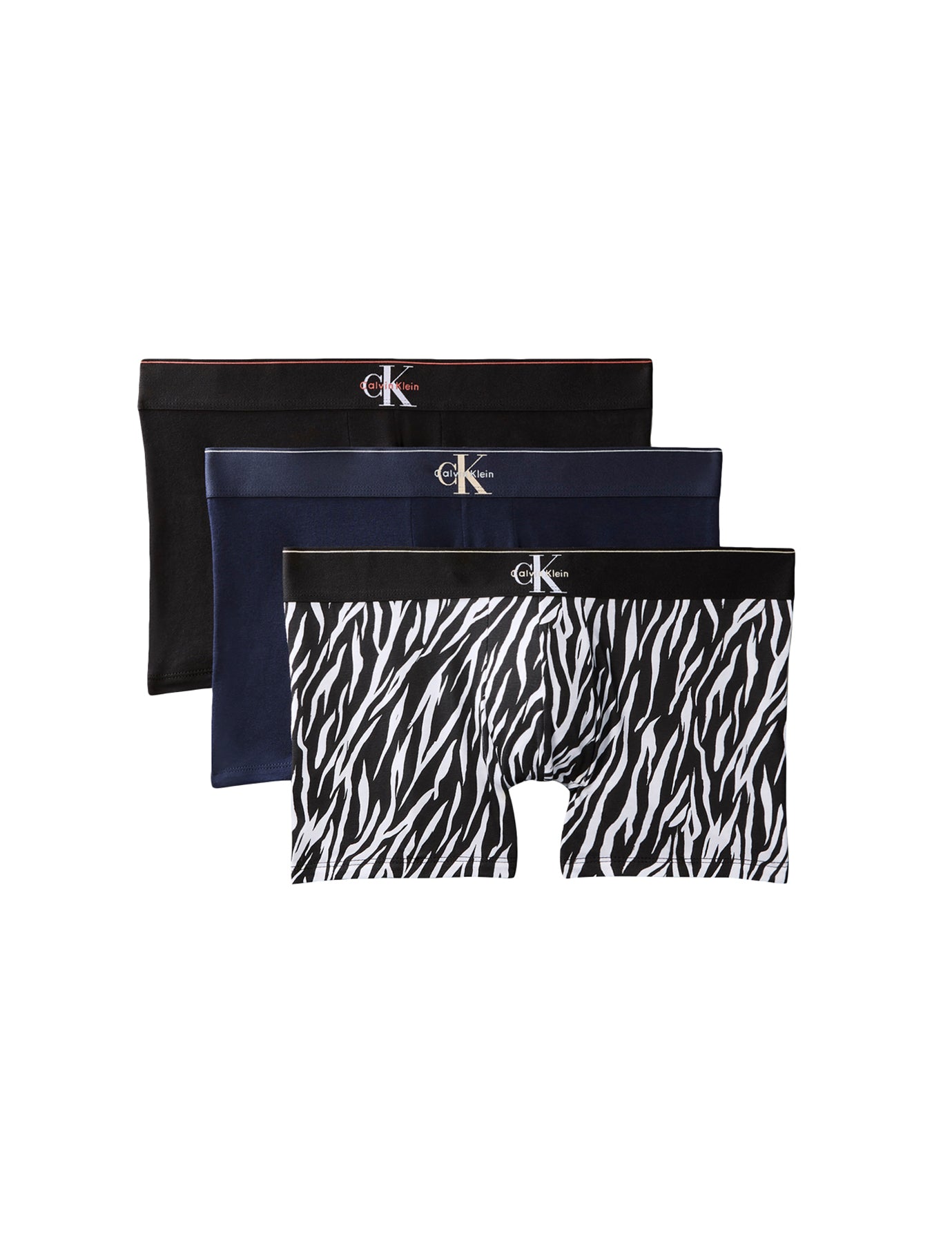 Cotton Trunks Three Pack Black