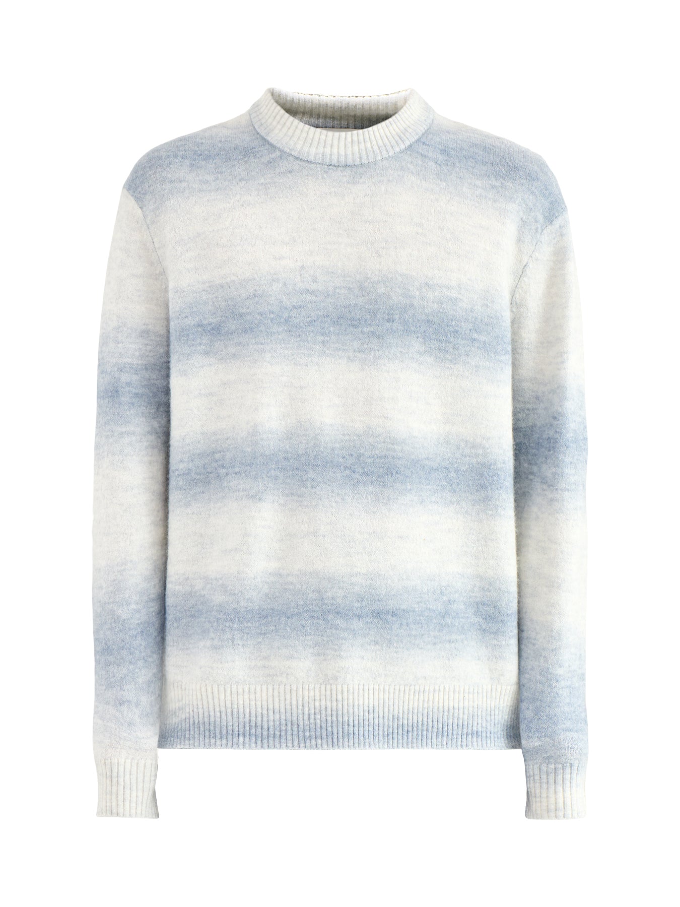 Space Dyed Crew Neck Knit Blue