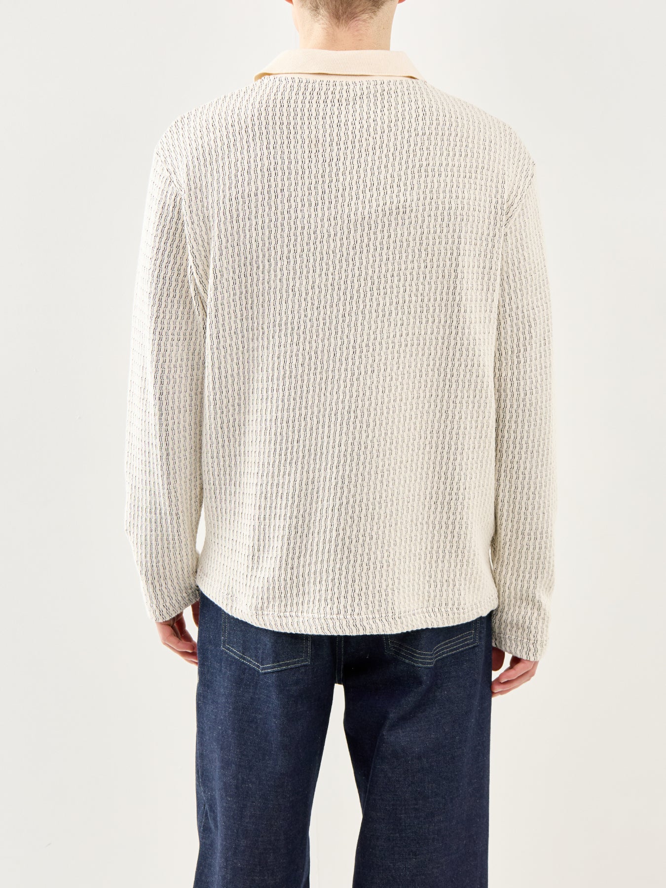 Relaxed Sweat Polo Shirt Cream