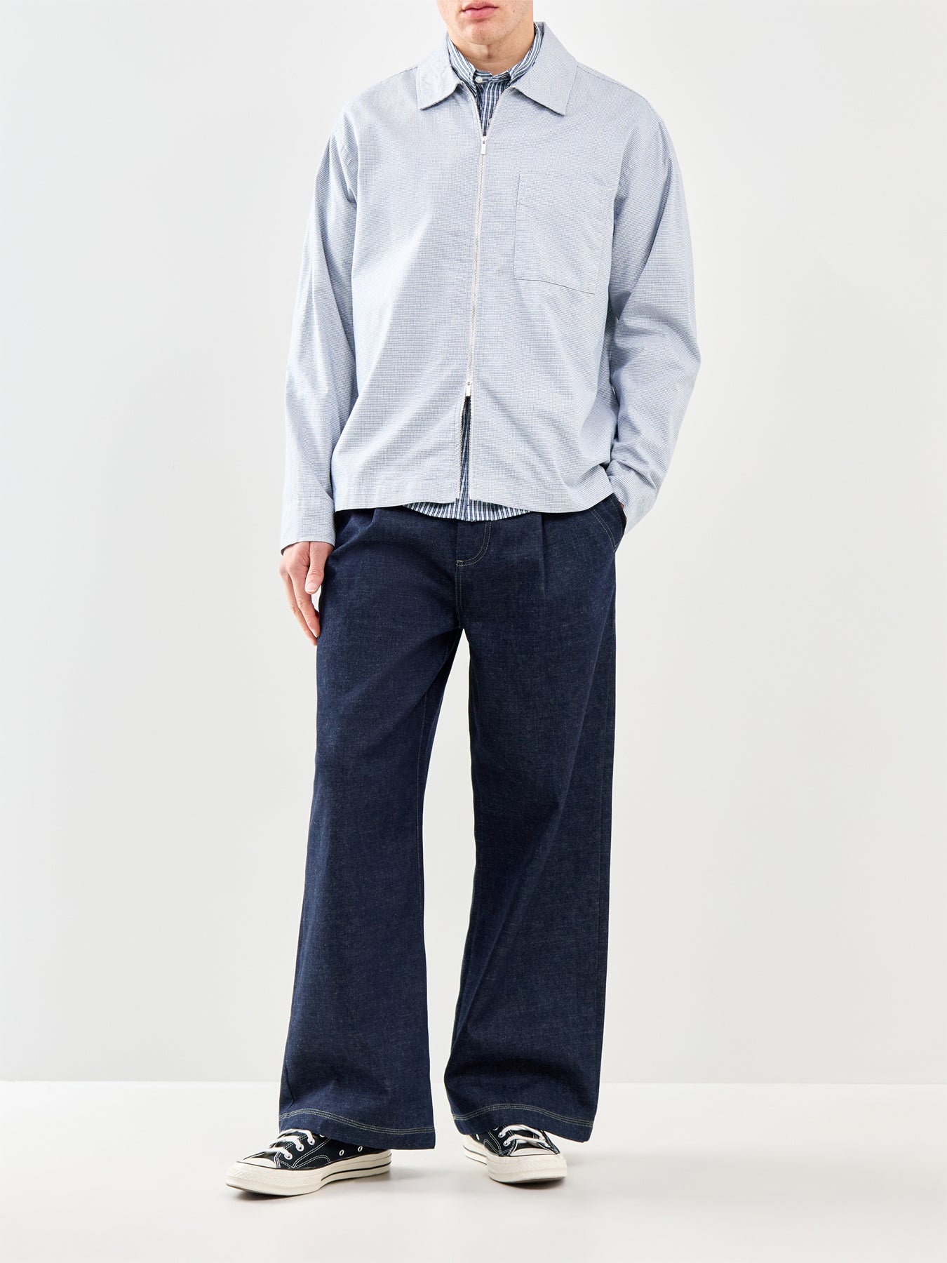 Zip Overshirt Blue
