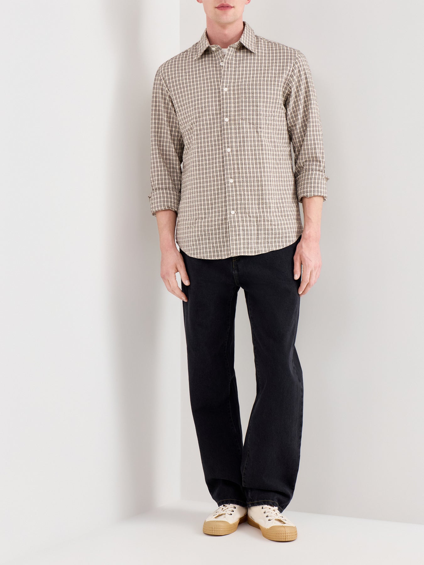 Freddie Seersucker Check Shirt Check