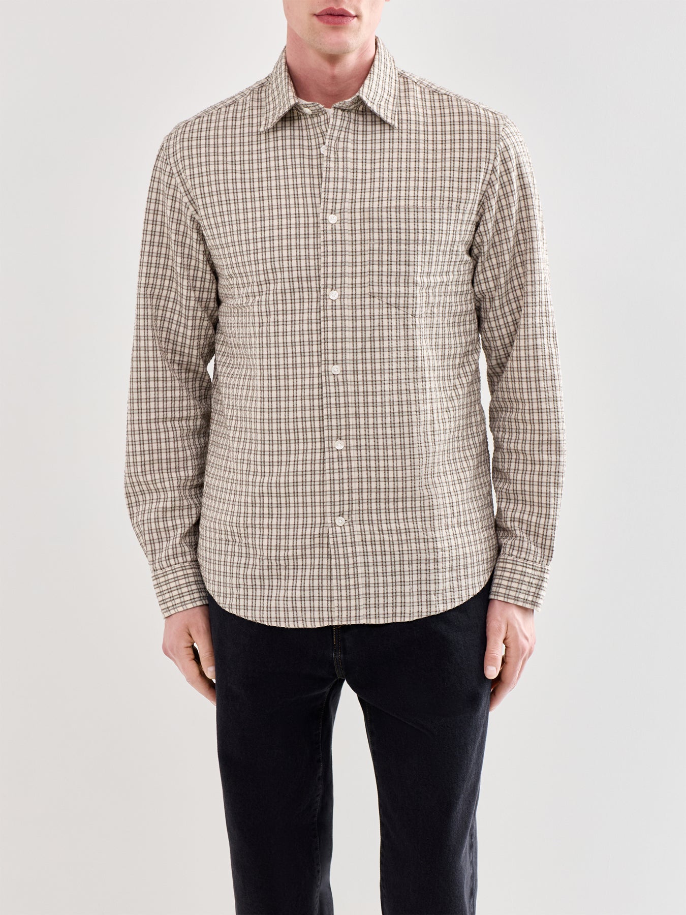 Freddie Seersucker Check Shirt Check