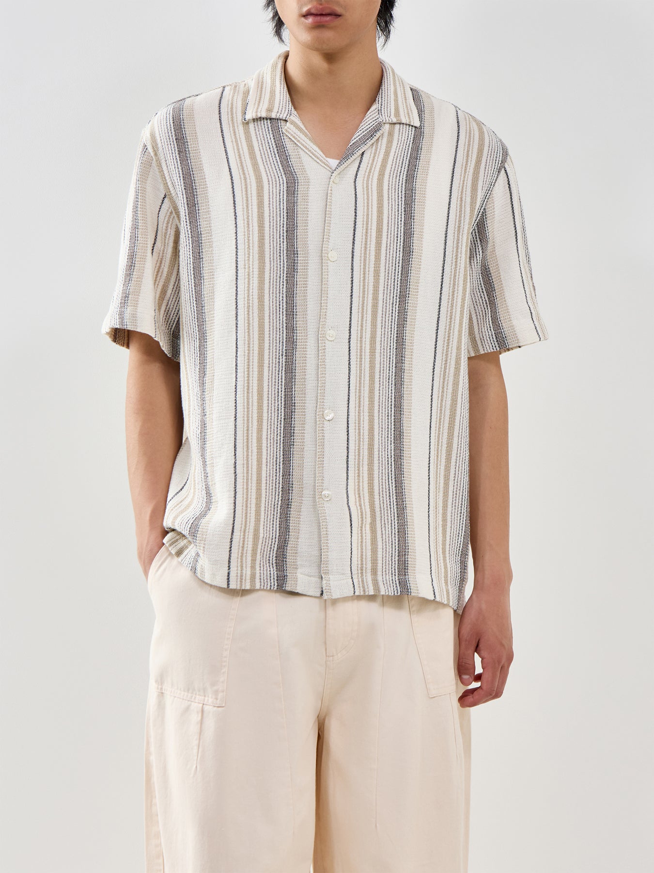 Relaxed Resort Short Sleeve Shirt Striped