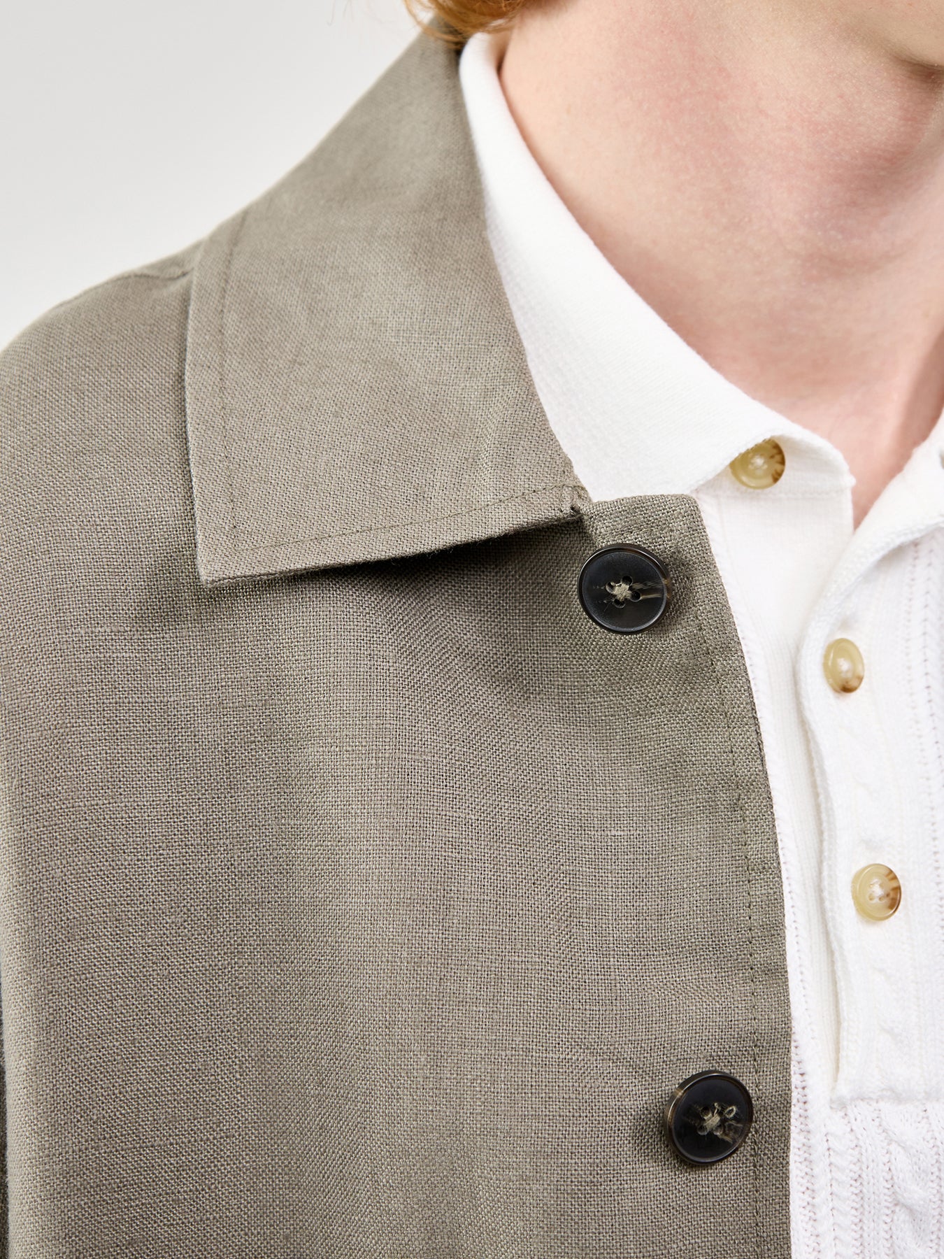 Slhregbaird Linen Overshirt Resort Olive