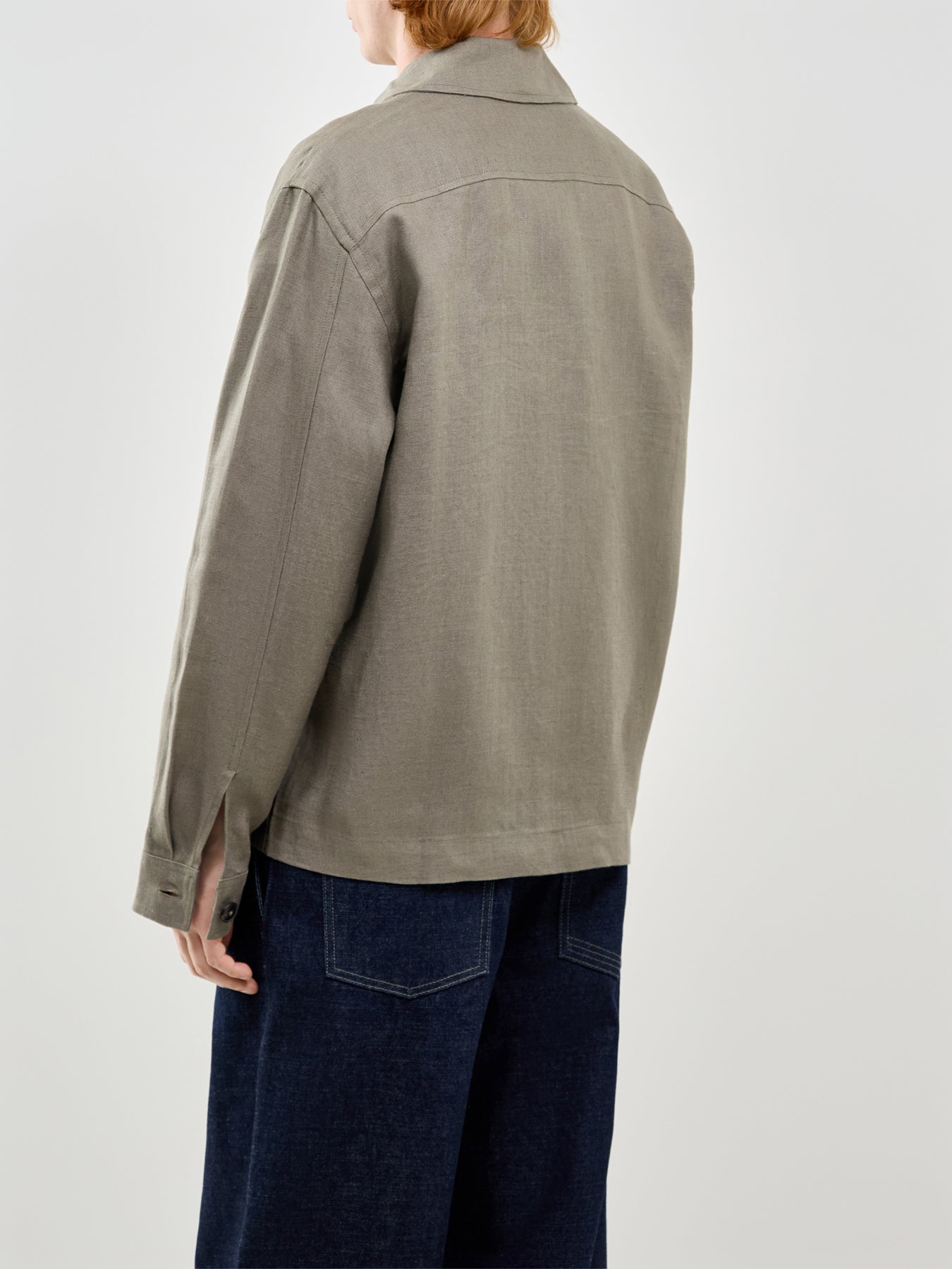 Slhregbaird Linen Overshirt Resort Olive
