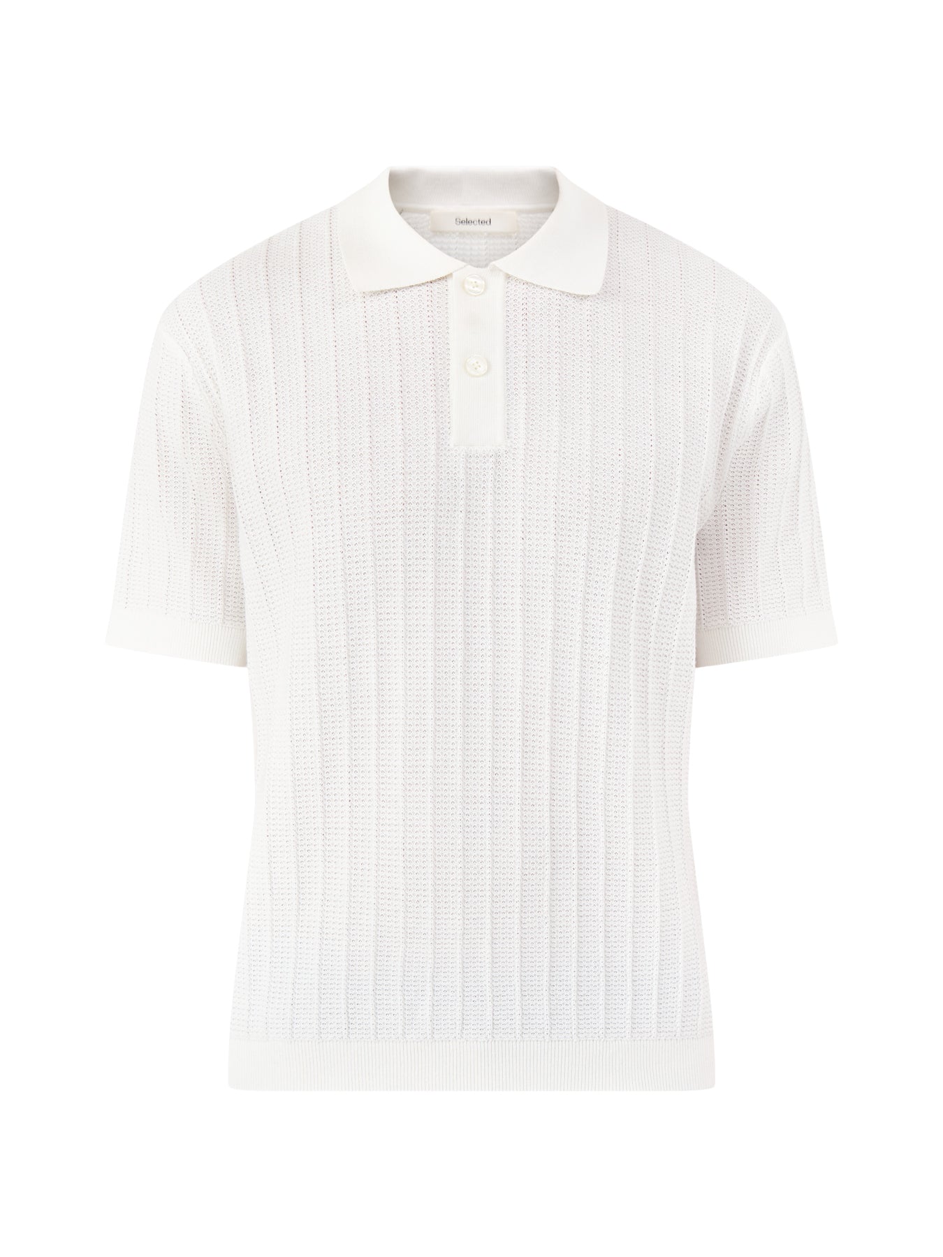 Knit Polo Shirt Cream