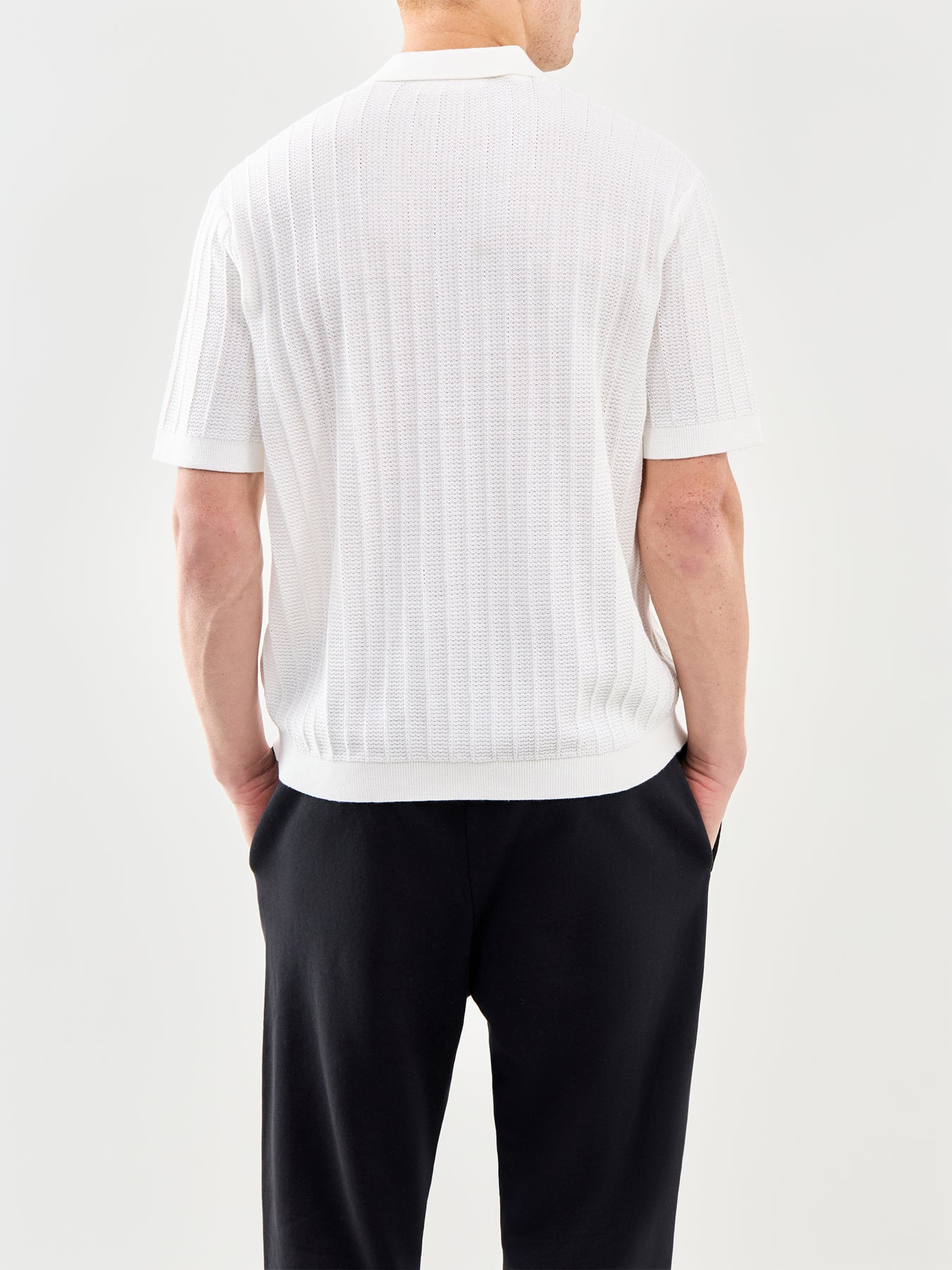 Knit Polo Shirt Cream