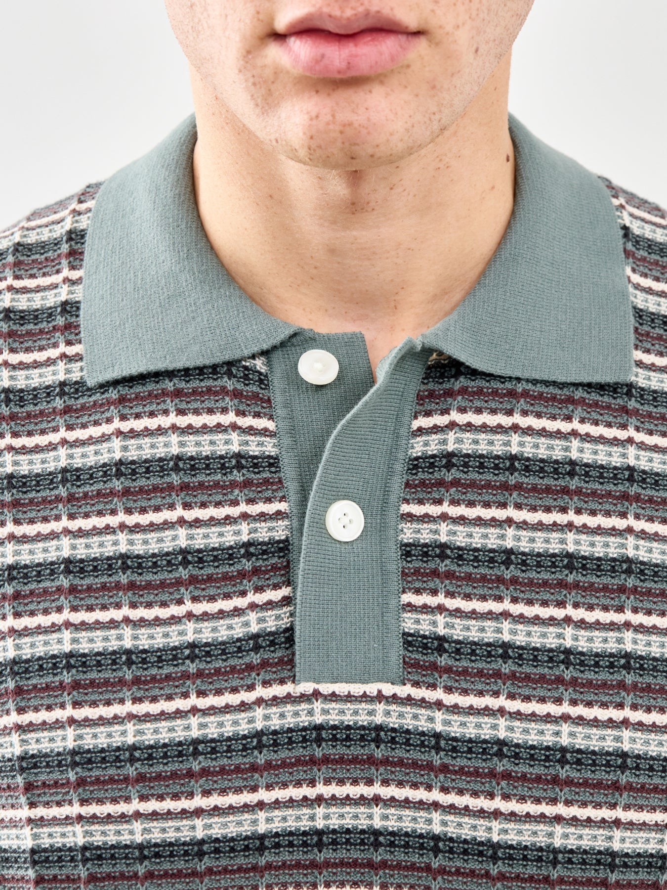 Knit Polo Shirt Green