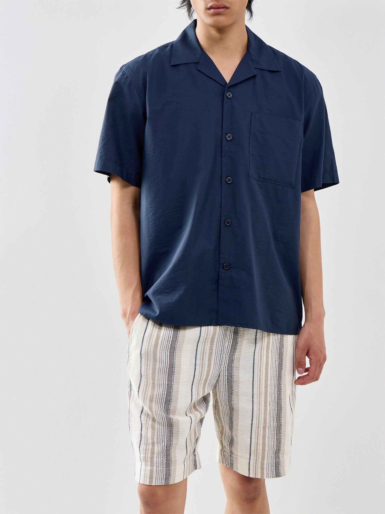 Slhrlxotis Light Cotton Blend Ss Shirt