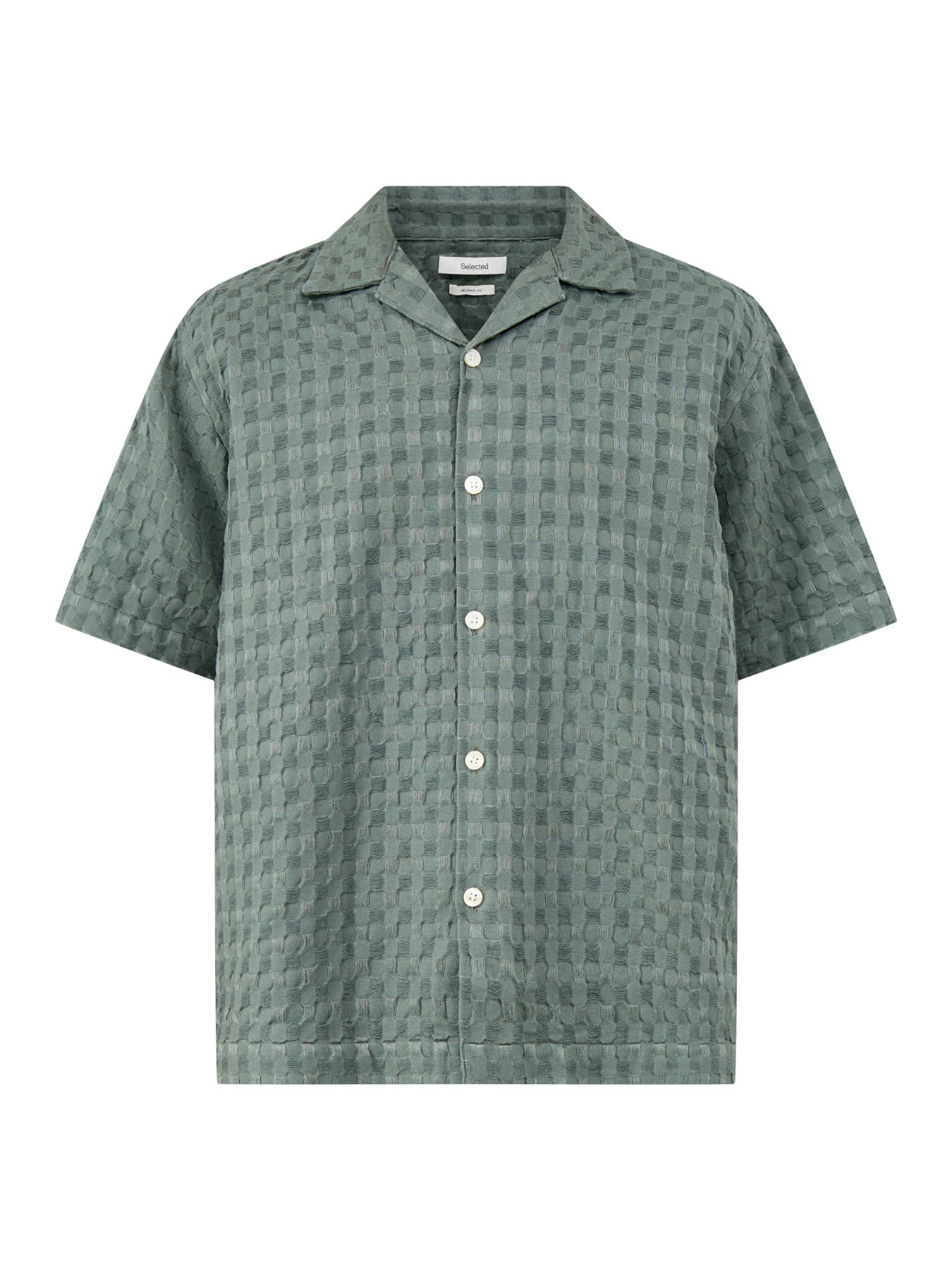 Monty Texture Short Sleeve Shirt Green