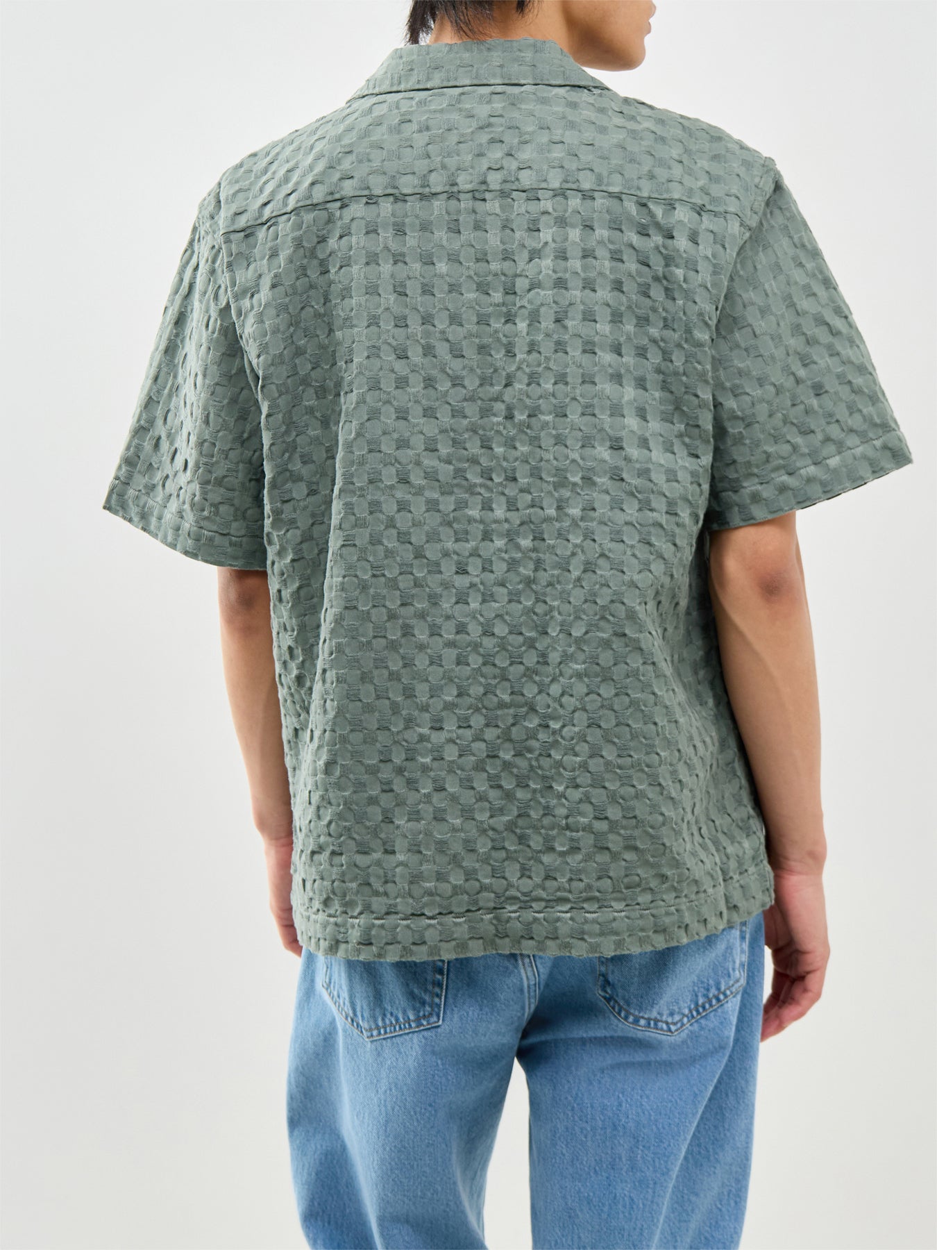 Monty Texture Short Sleeve Shirt Green