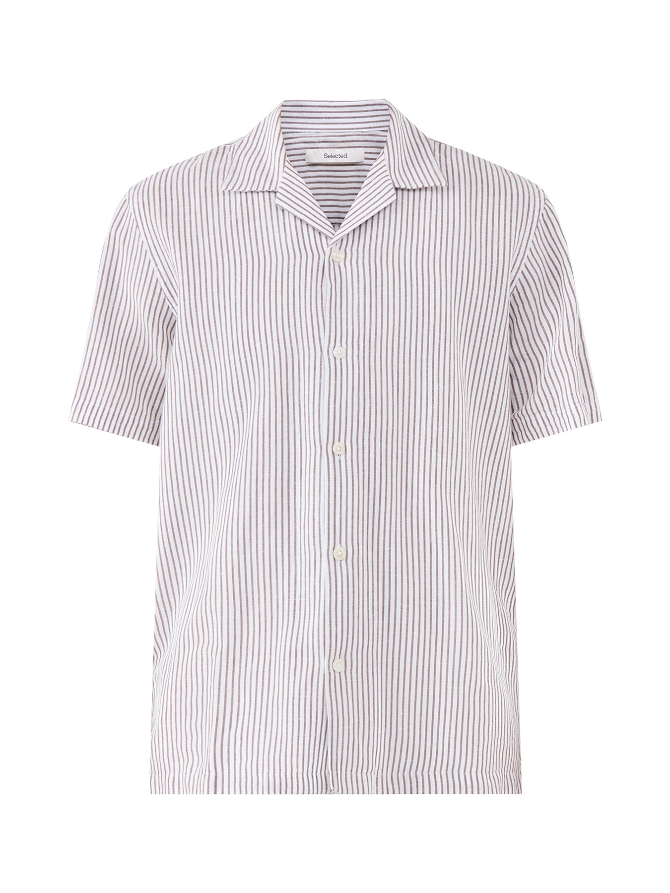 Slhregclay Linen Blend Ss Shirt Resort