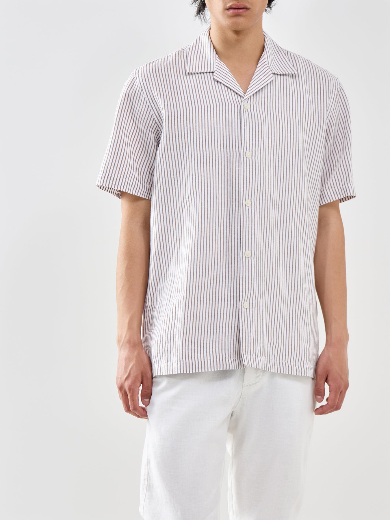 Slhregclay Linen Blend Ss Shirt Resort