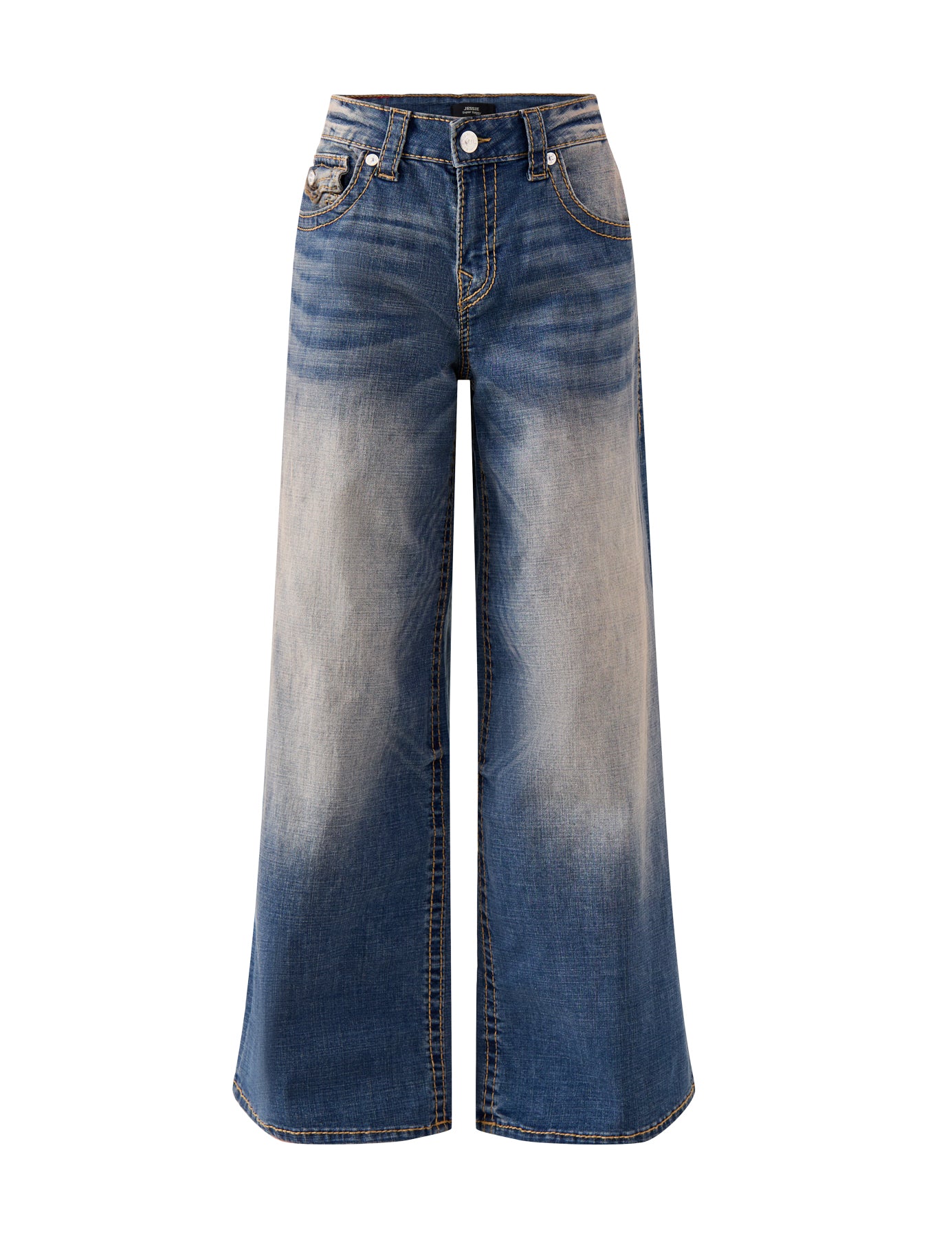 Jessie Super Baggy Flap Jeans Blue