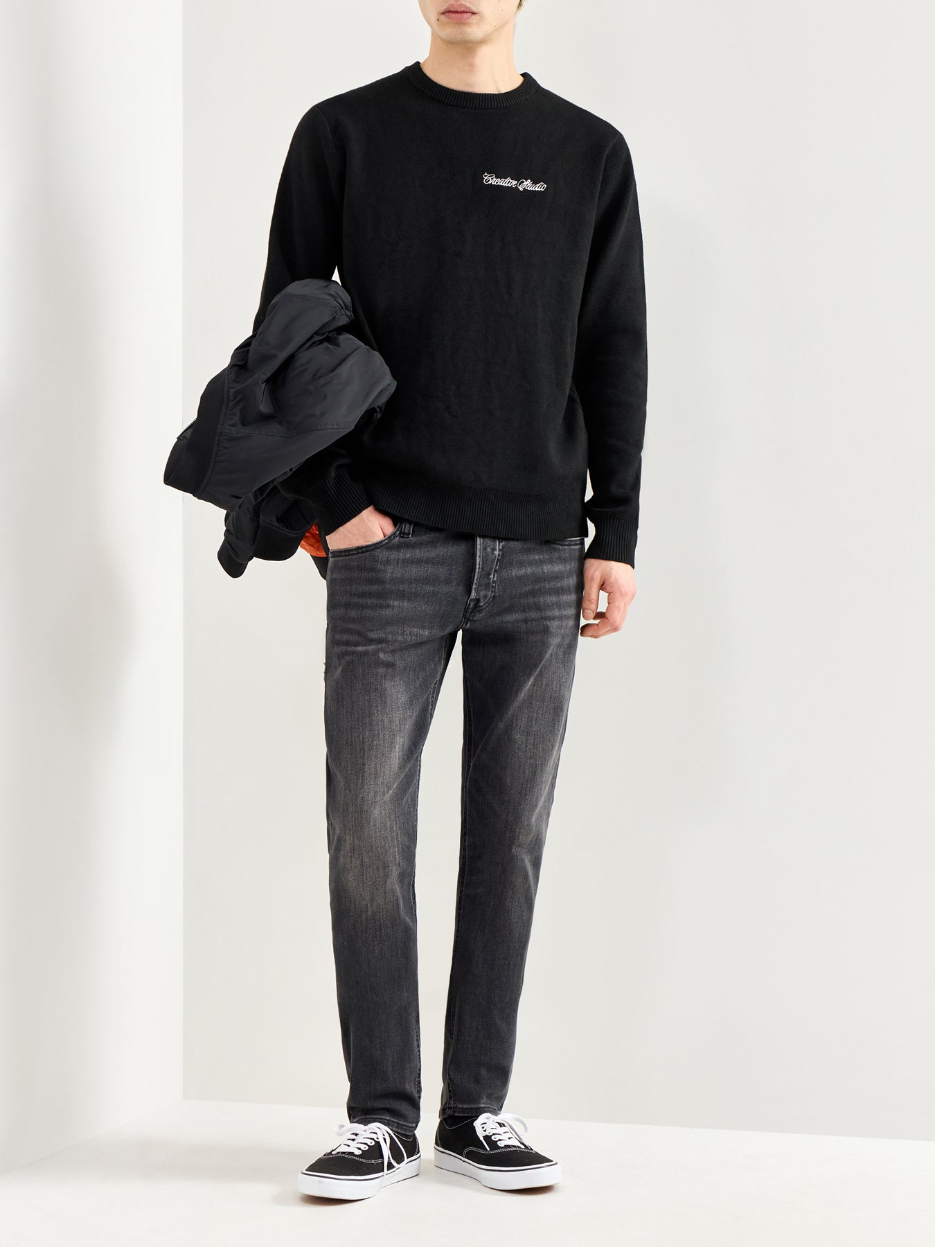 Crew Neck Knit Black