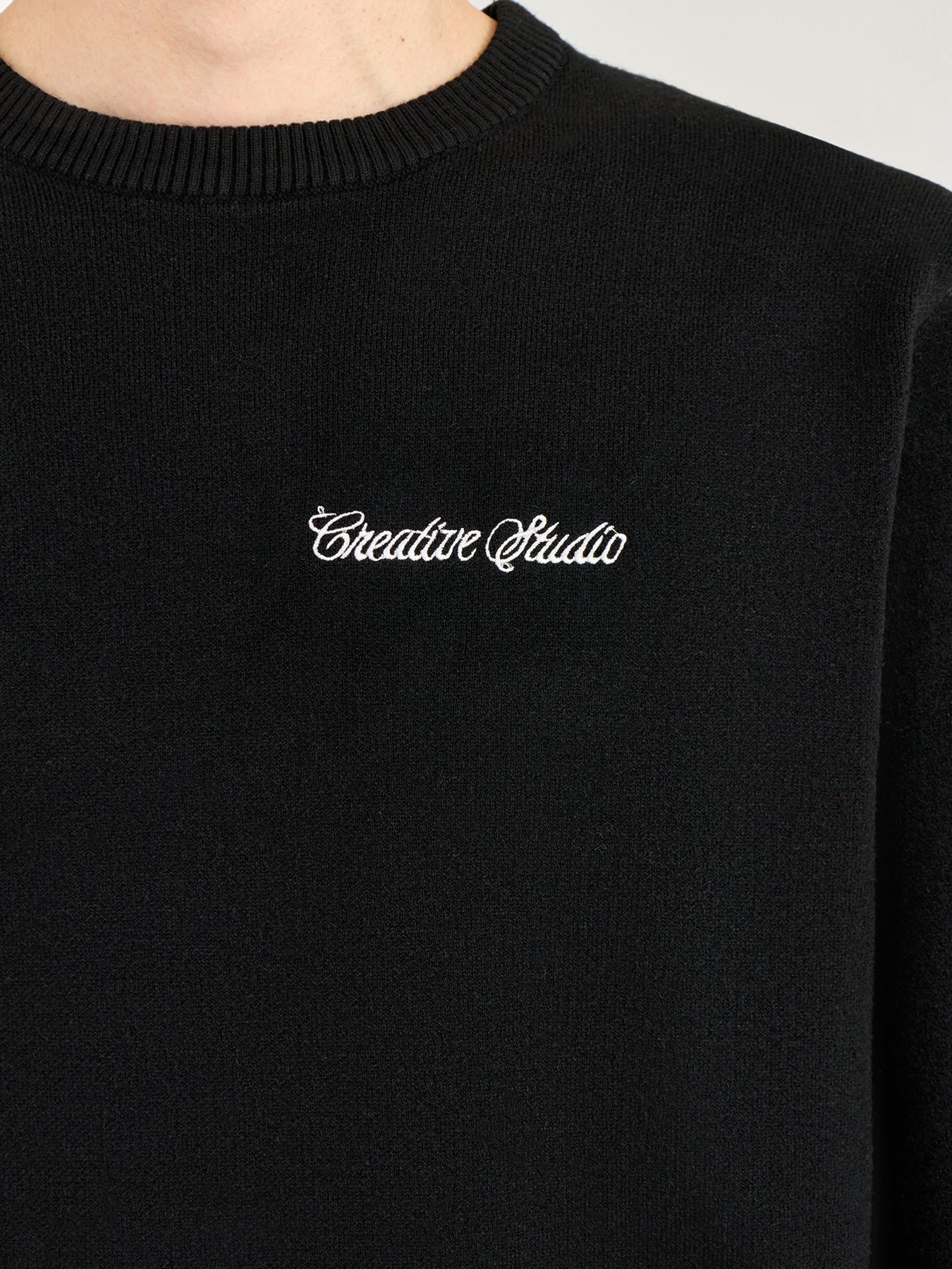 Crew Neck Knit Black