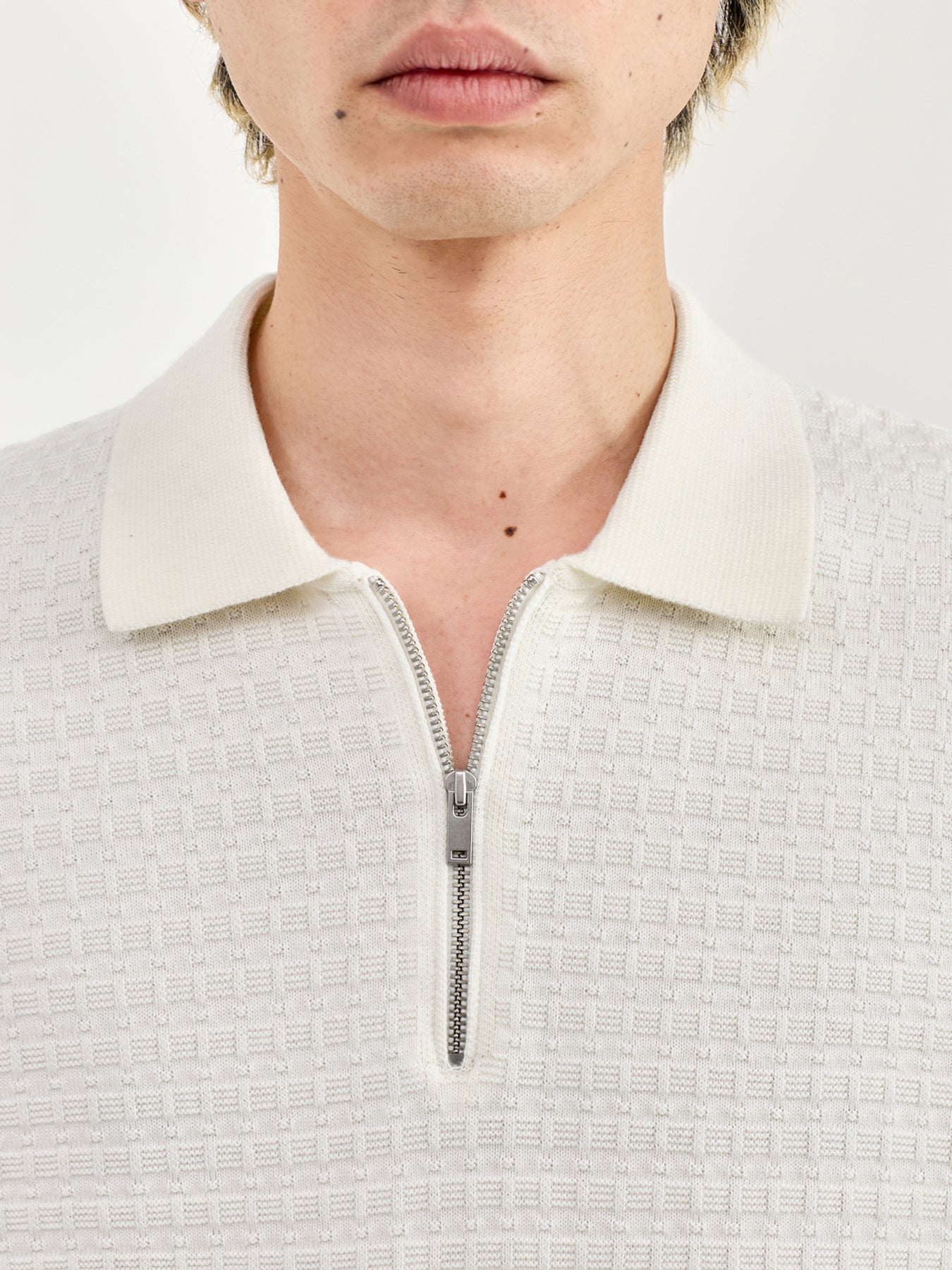 Menu Structure Polo Shirt Beige