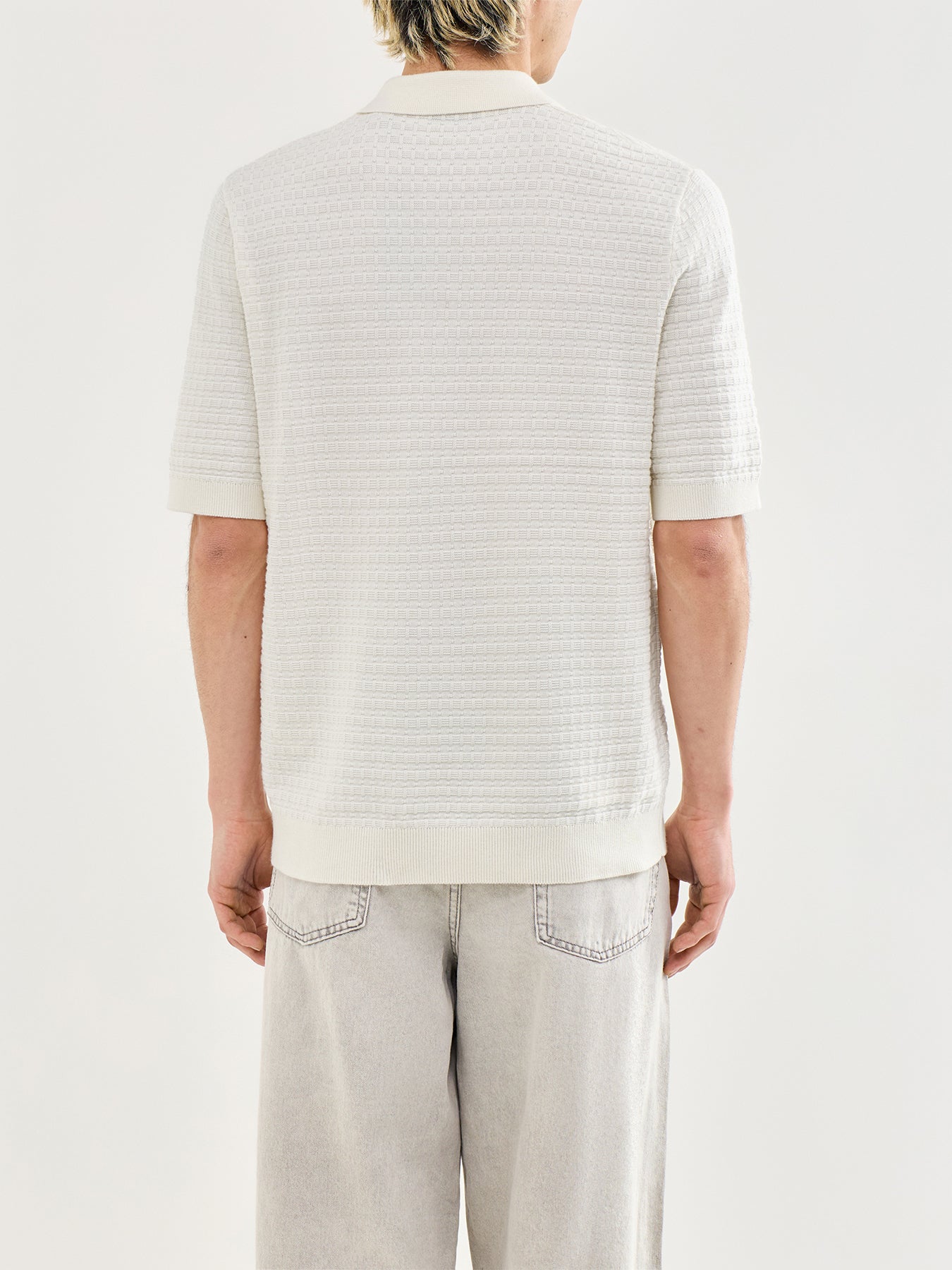 Menu Structure Polo Shirt Beige
