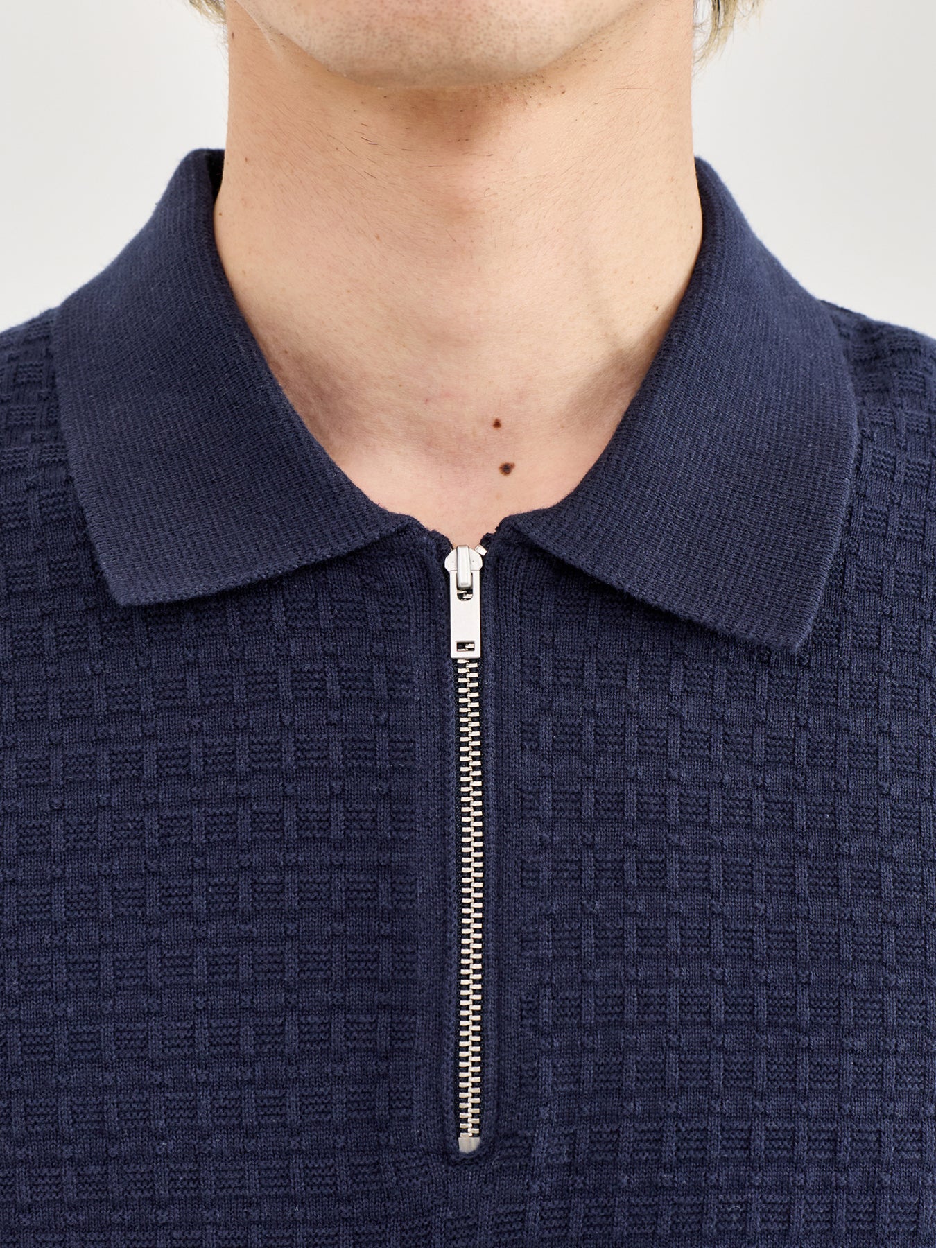 Menu Structure Polo Shirt Blue