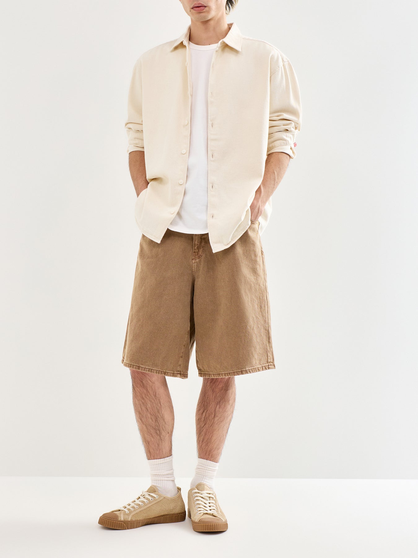 Carl Denim Shorts Brown