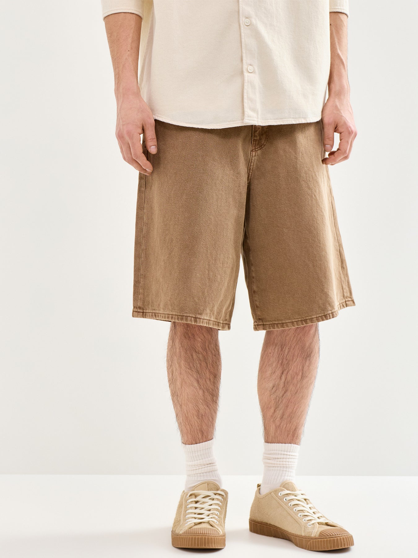 Carl Denim Shorts Brown