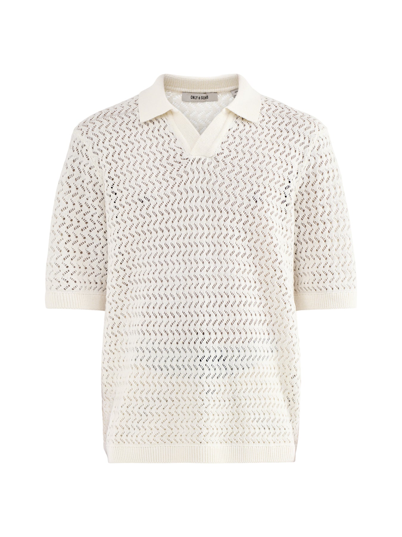 Nyle Split Polo Shirt Cream
