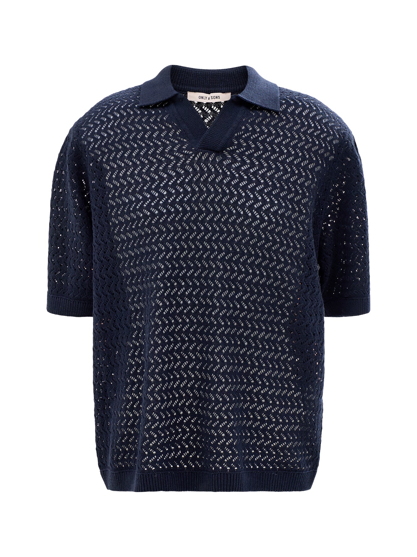 Nyle Split Polo Shirt Navy