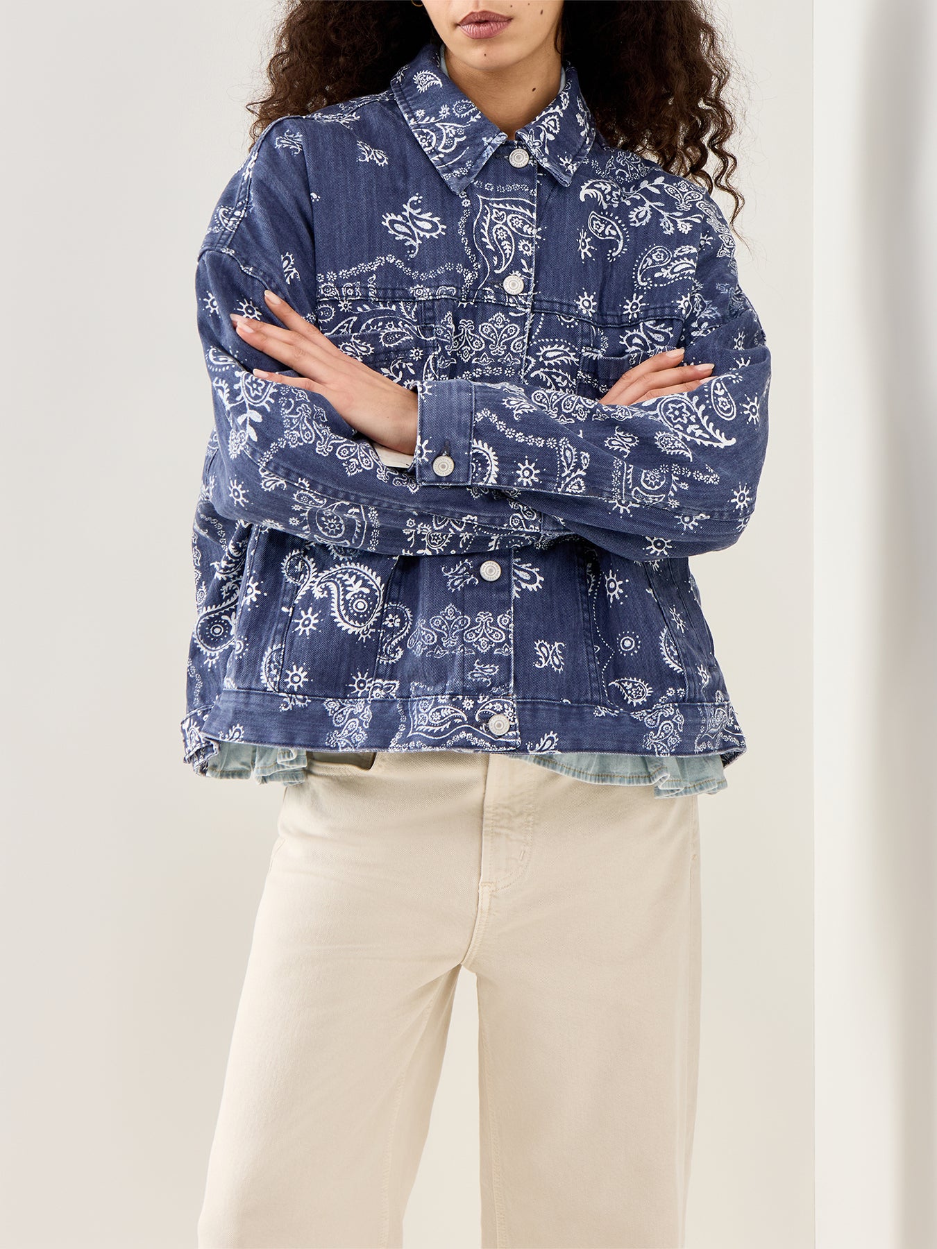 Opal Swing Printed Denim Blue