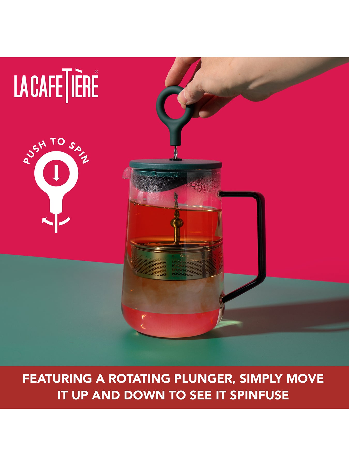 Gyro Glass Spinning Infuser Teapot