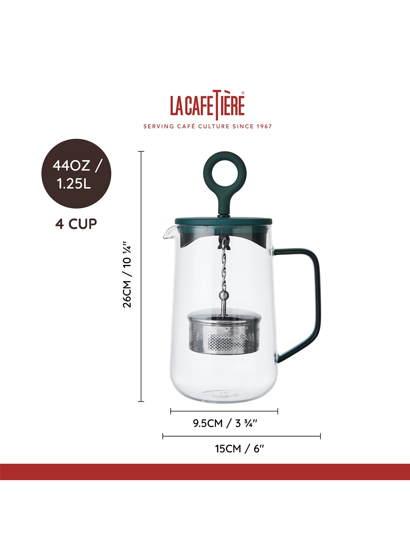 Gyro Glass Spinning Infuser Teapot