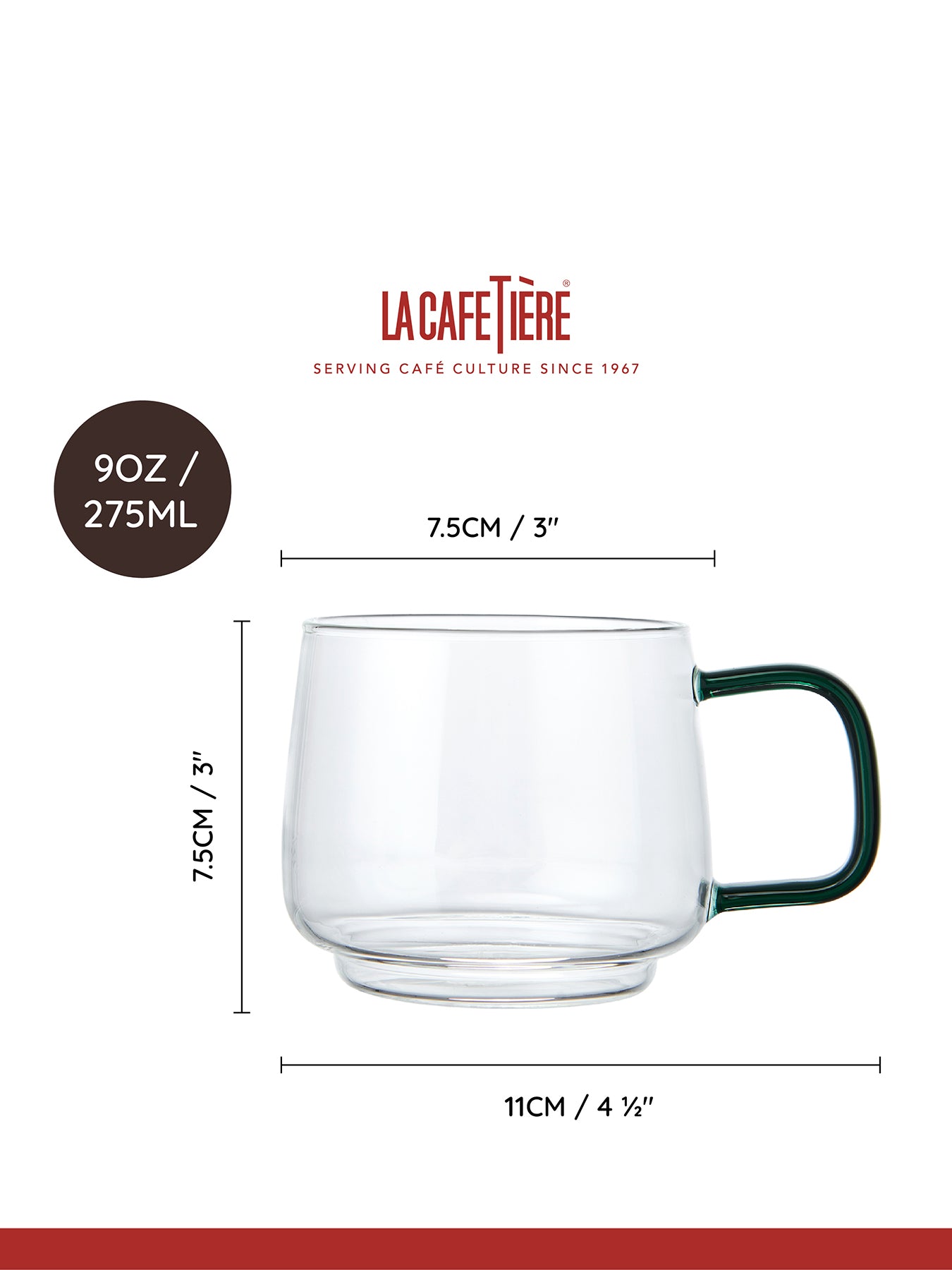 Gyro Double Walled Mugs Set of 2 Green