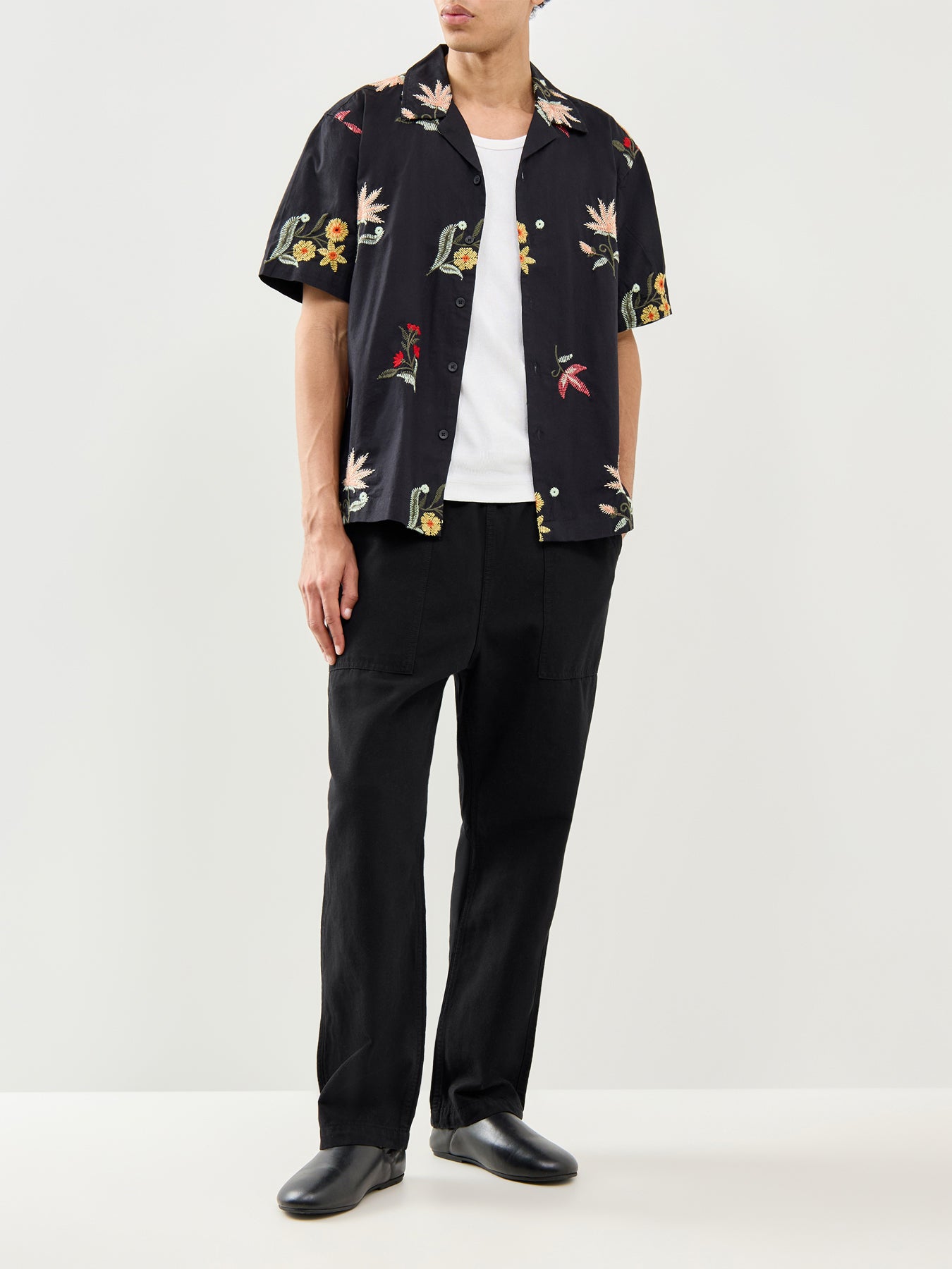 Edward Relaxed Short Sleeve Shirt Black