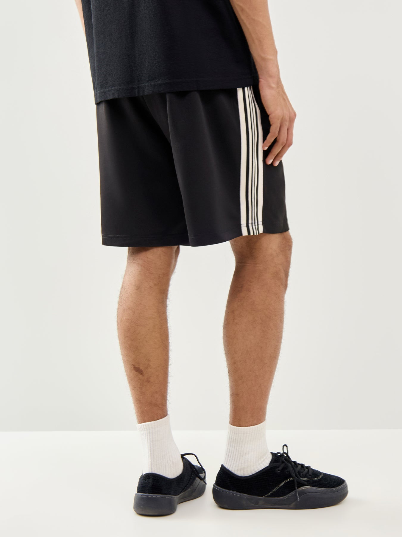 Relaxed Track Sweatshorts Black