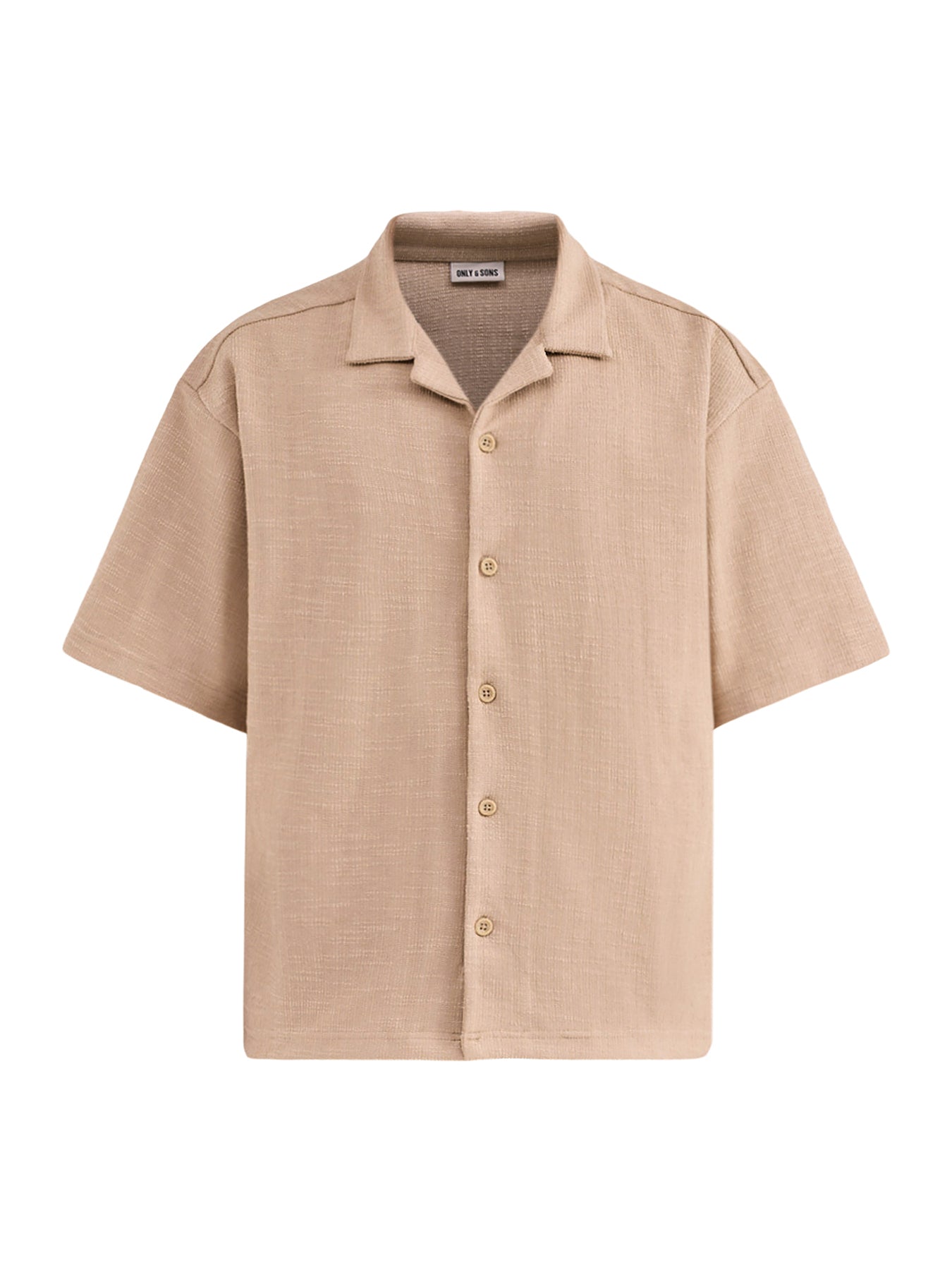 Andre Relaxed Short Sleeve Shirt Beige